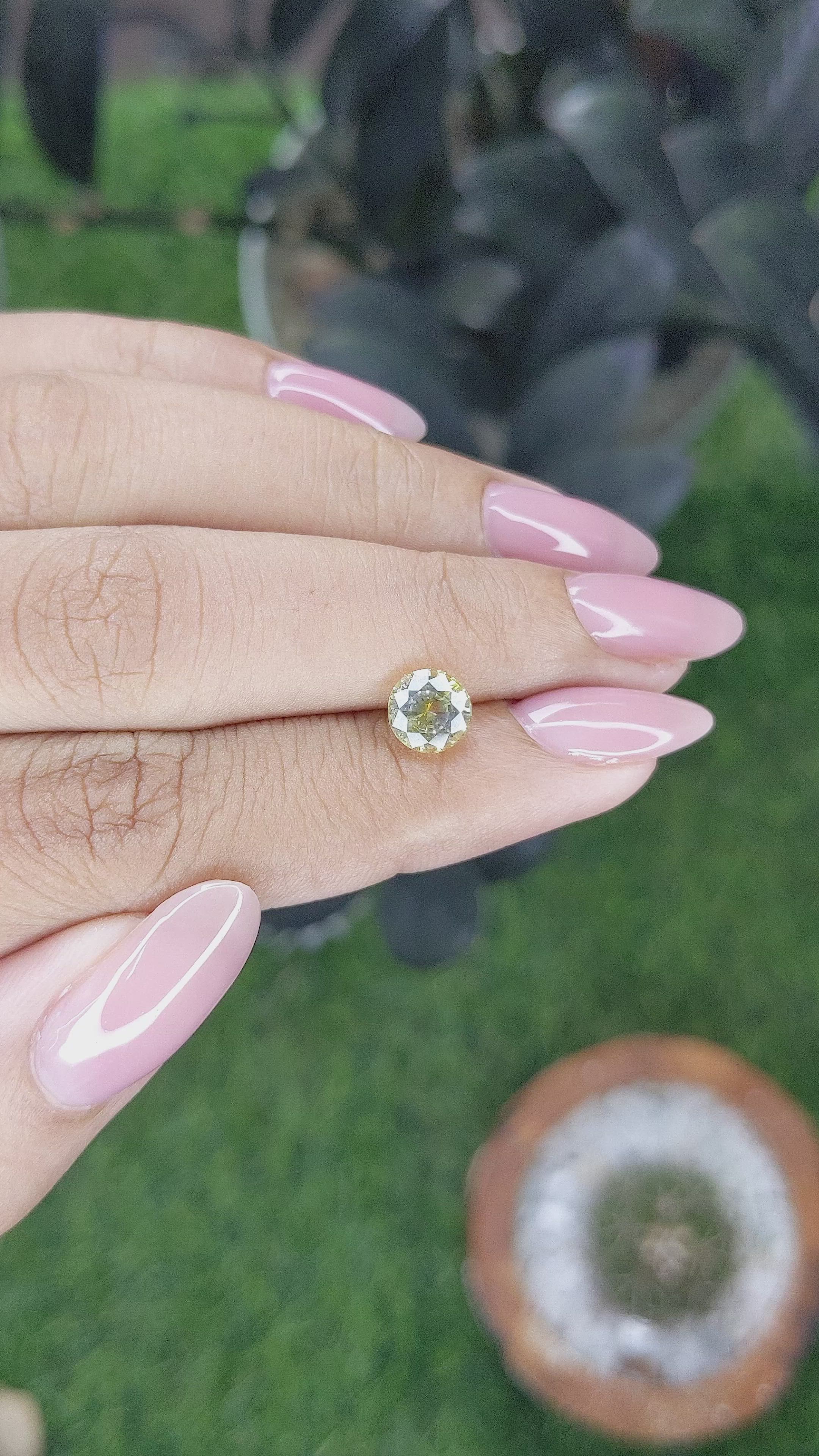 1.59 Ct. Yellow Sapphire from Ceylon (Sri Lanka) Size Video