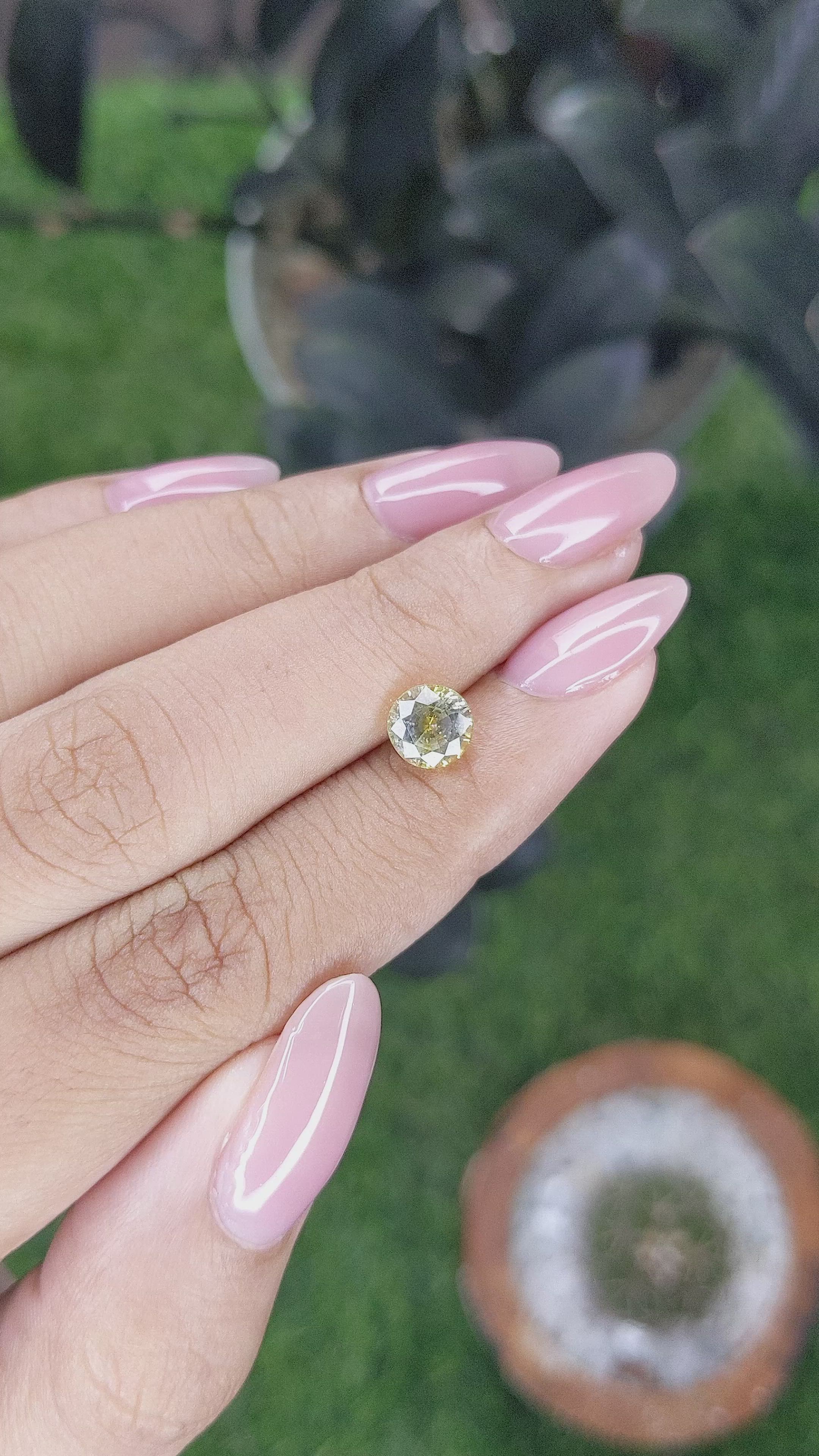 1.59 Ct. Yellow Sapphire from Ceylon (Sri Lanka) Size Video