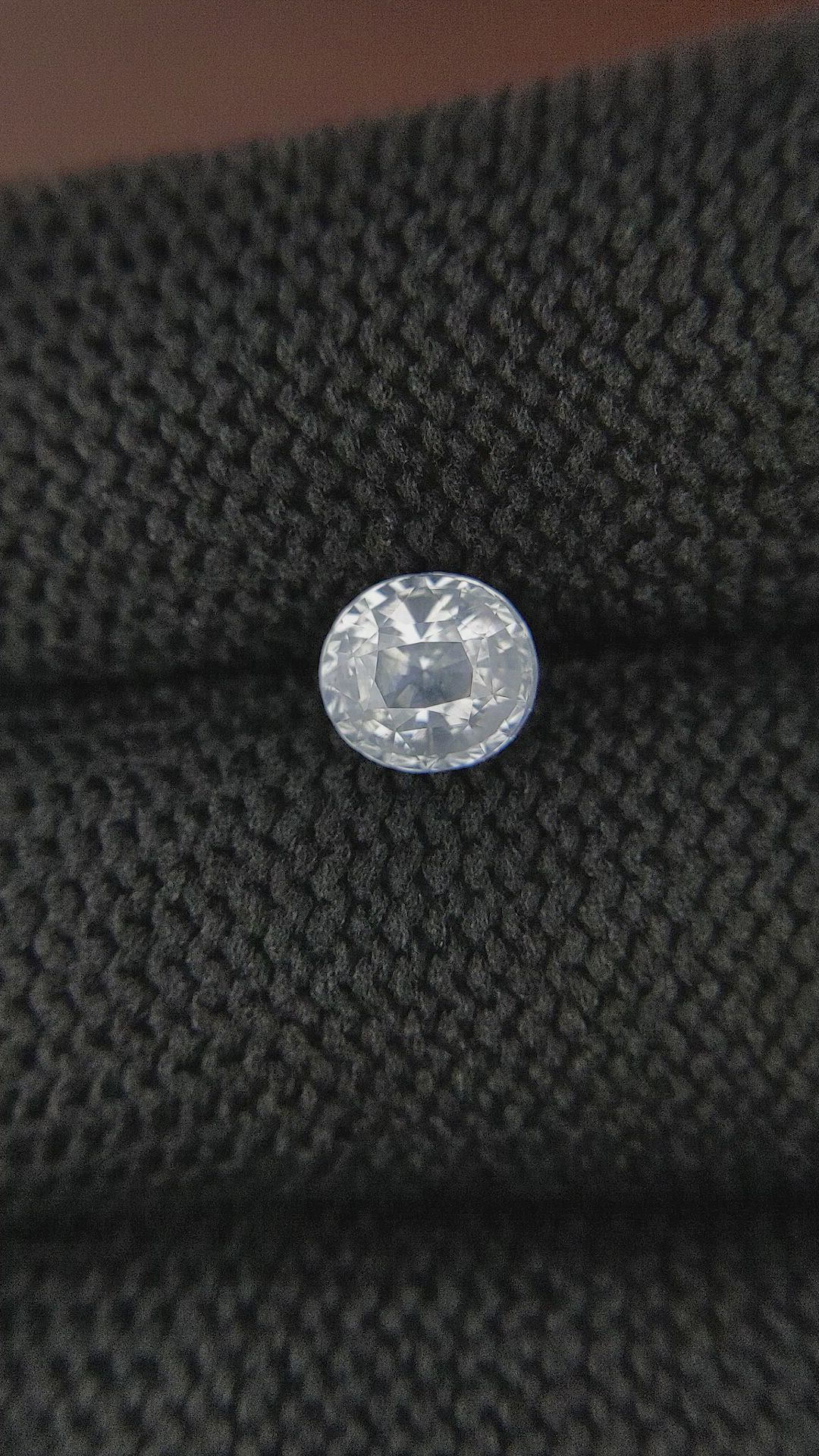 1.33 Ct. White Sapphire from Ceylon (Sri Lanka) Size Video