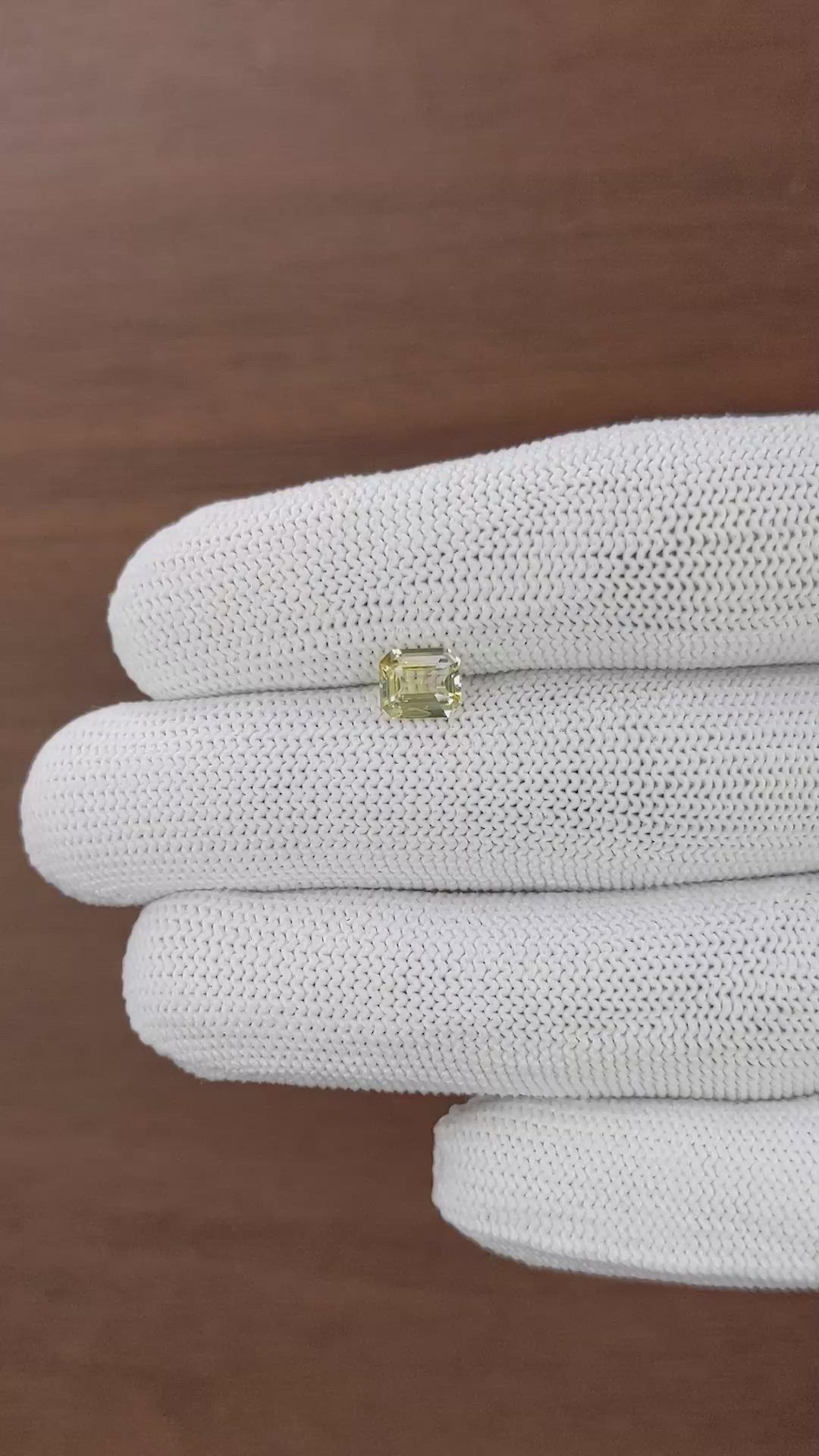 1.09 Ct. Yellow Sapphire from Ceylon (Sri Lanka) Size Video