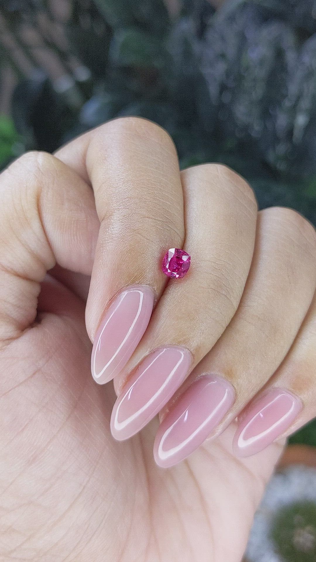 0.76 Ct. Reddish Pink Sapphire from Mozambique Size Video