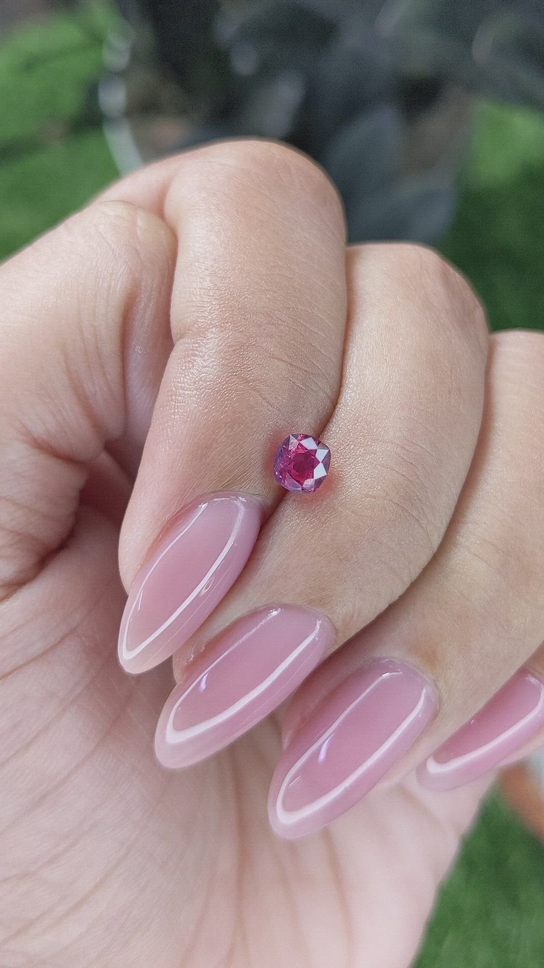 0.64 Ct. Reddish Pink Sapphire from Mozambique Size Video