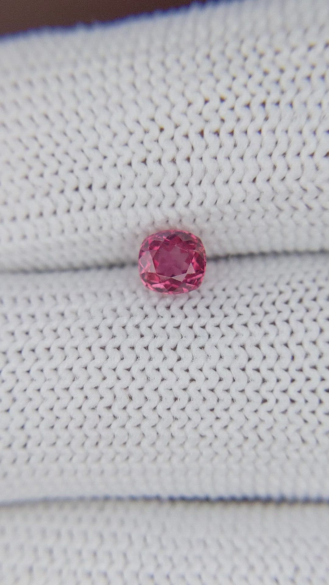 0.64 Ct. Reddish Pink Sapphire from Mozambique Size Video