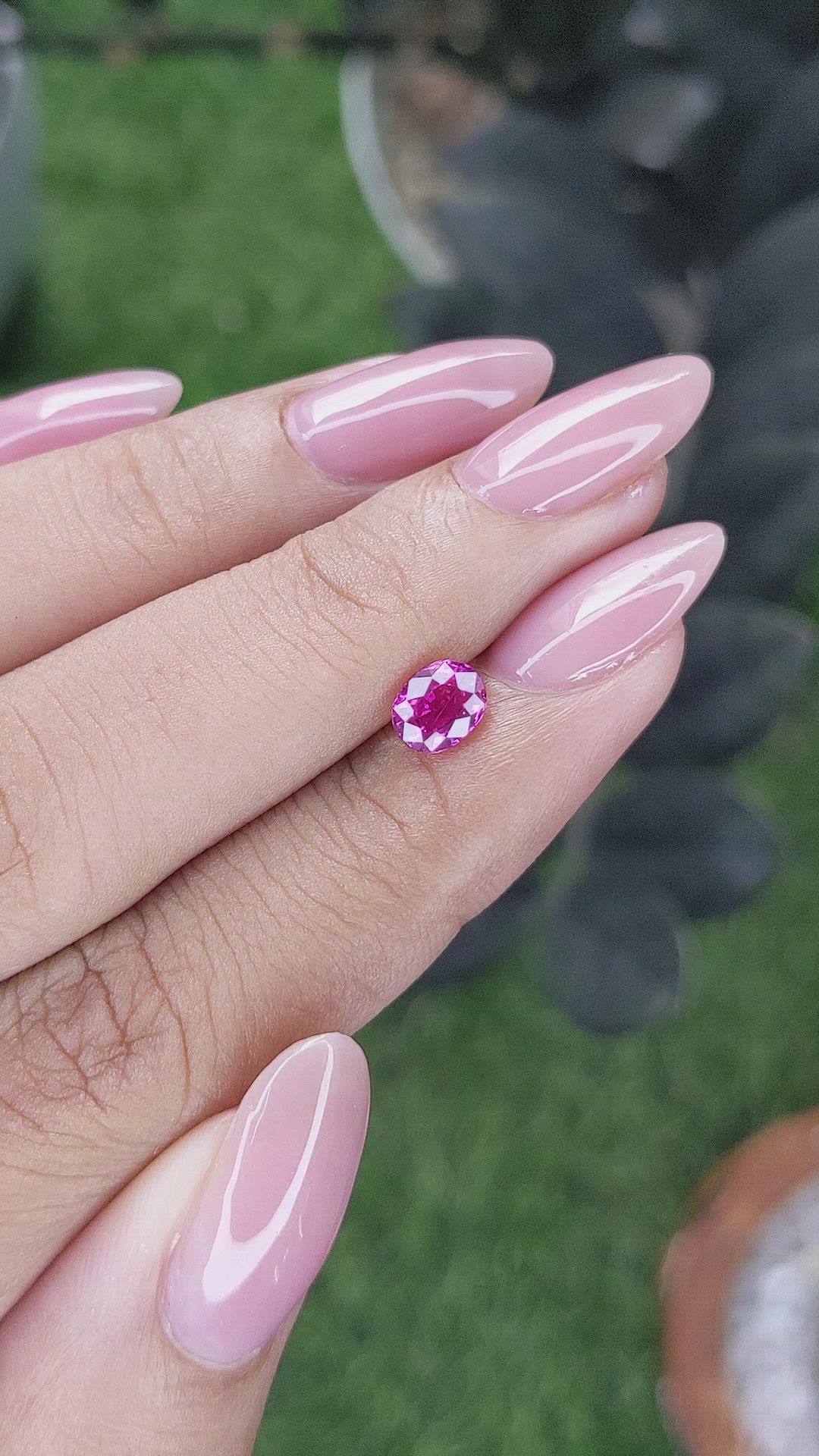 0.83 Ct. Purplish Pink Sapphire from Mozambique Size Video