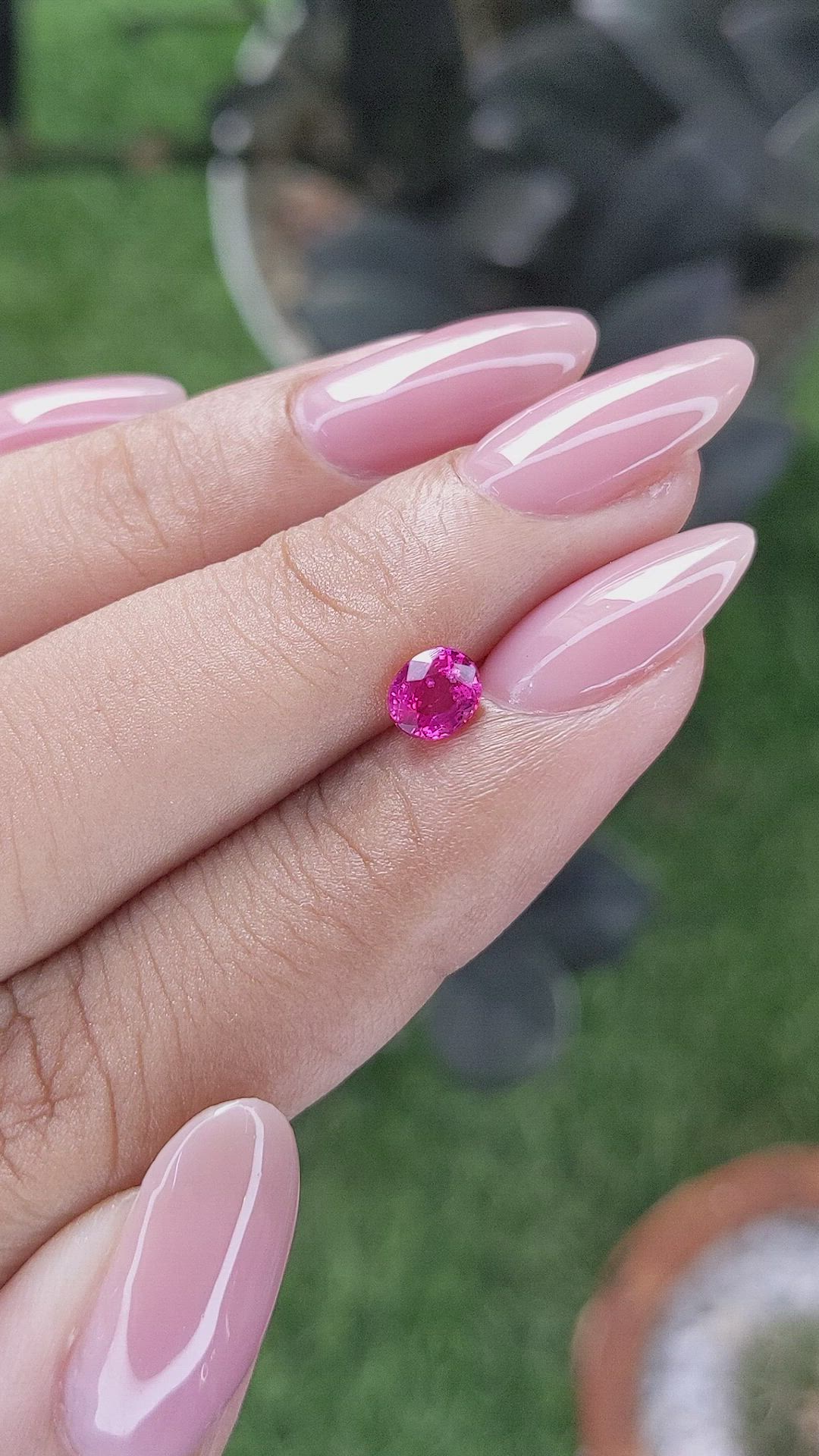 0.52 Ct. Purplish Pink Sapphire from Mozambique Size Video