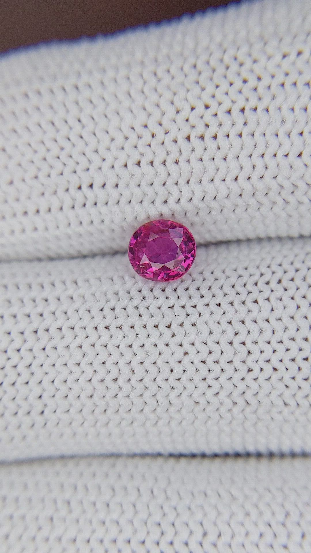 0.68 Ct. Purplish Pink Sapphire from Mozambique Size Video