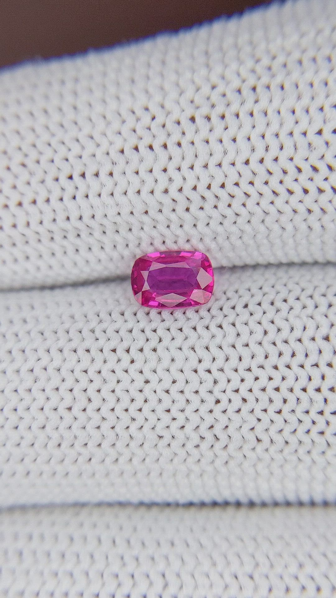 0.52 Ct. Purplish Pink Sapphire from Mozambique Size Video