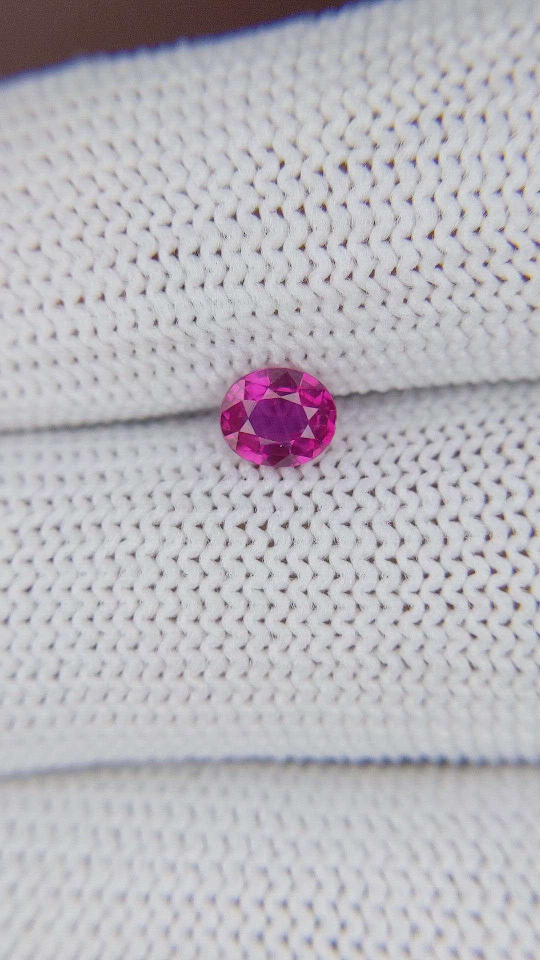 0.51 Ct. Purplish Pink Sapphire from Mozambique Size Video