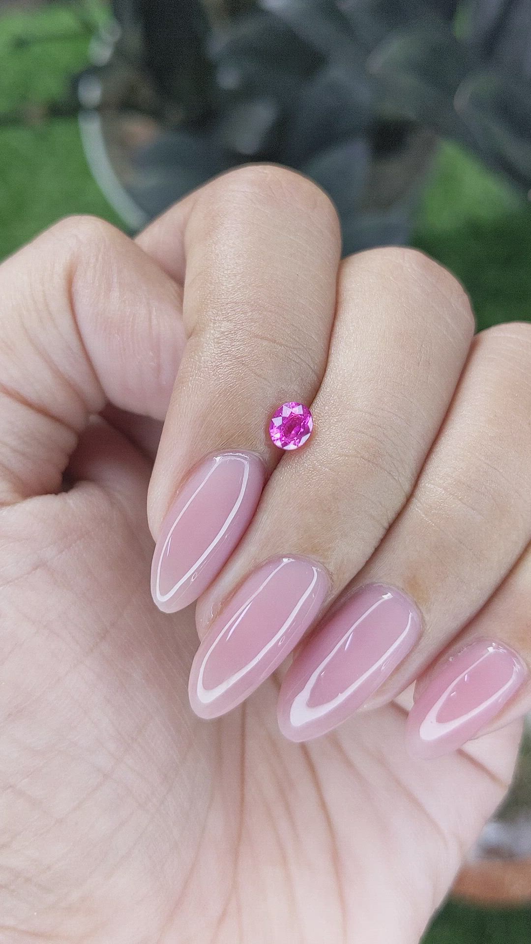 0.40 Ct. Purplish Pink Sapphire from Mozambique Size Video