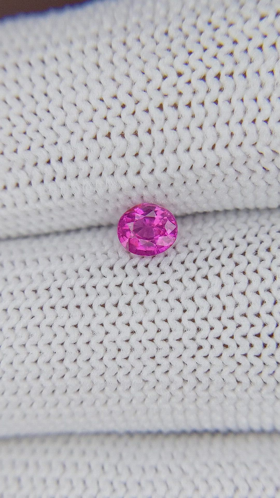 0.40 Ct. Purplish Pink Sapphire from Mozambique Size Video