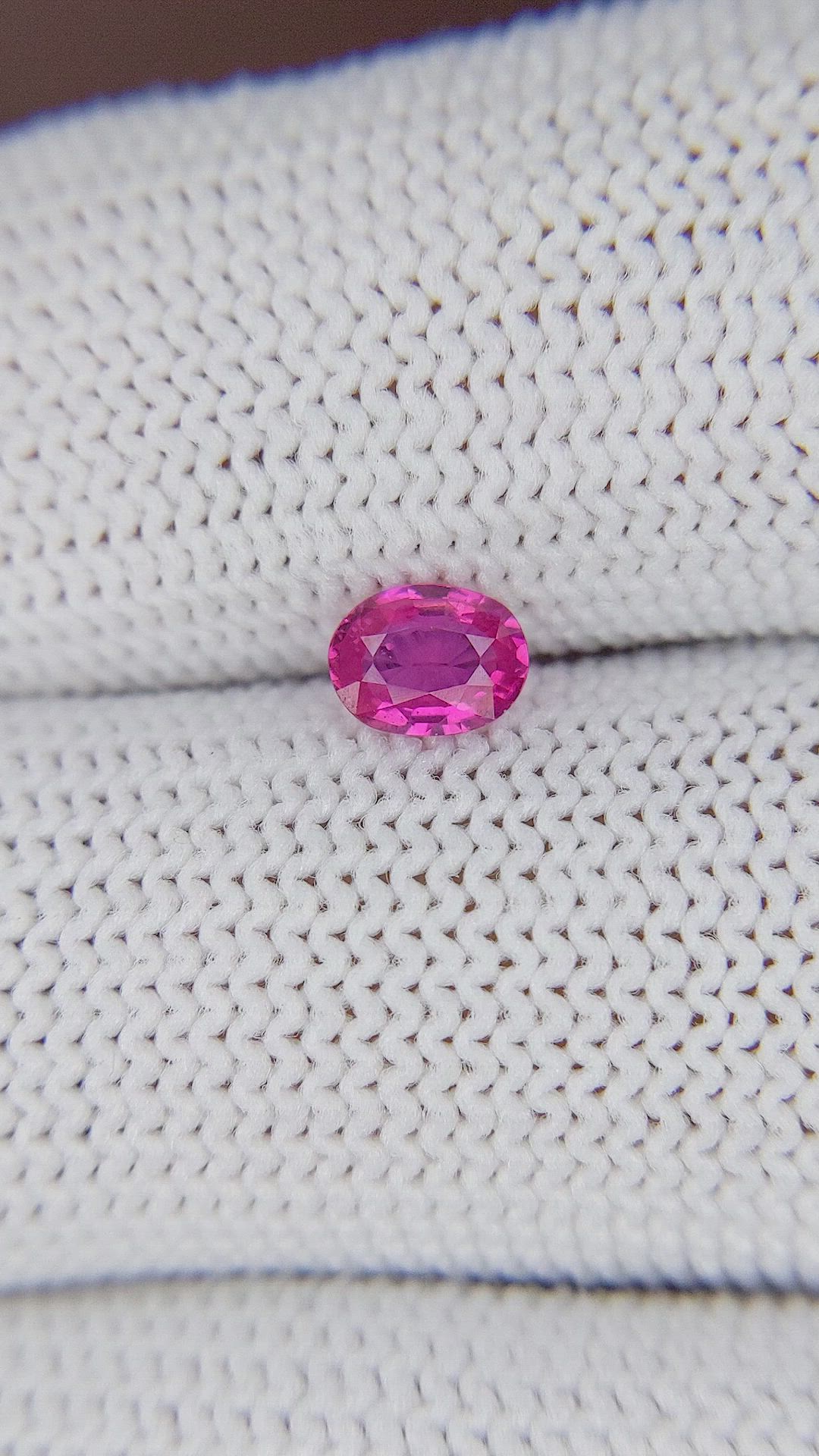 0.45 Ct. Purplish Pink Sapphire from Mozambique Size Video