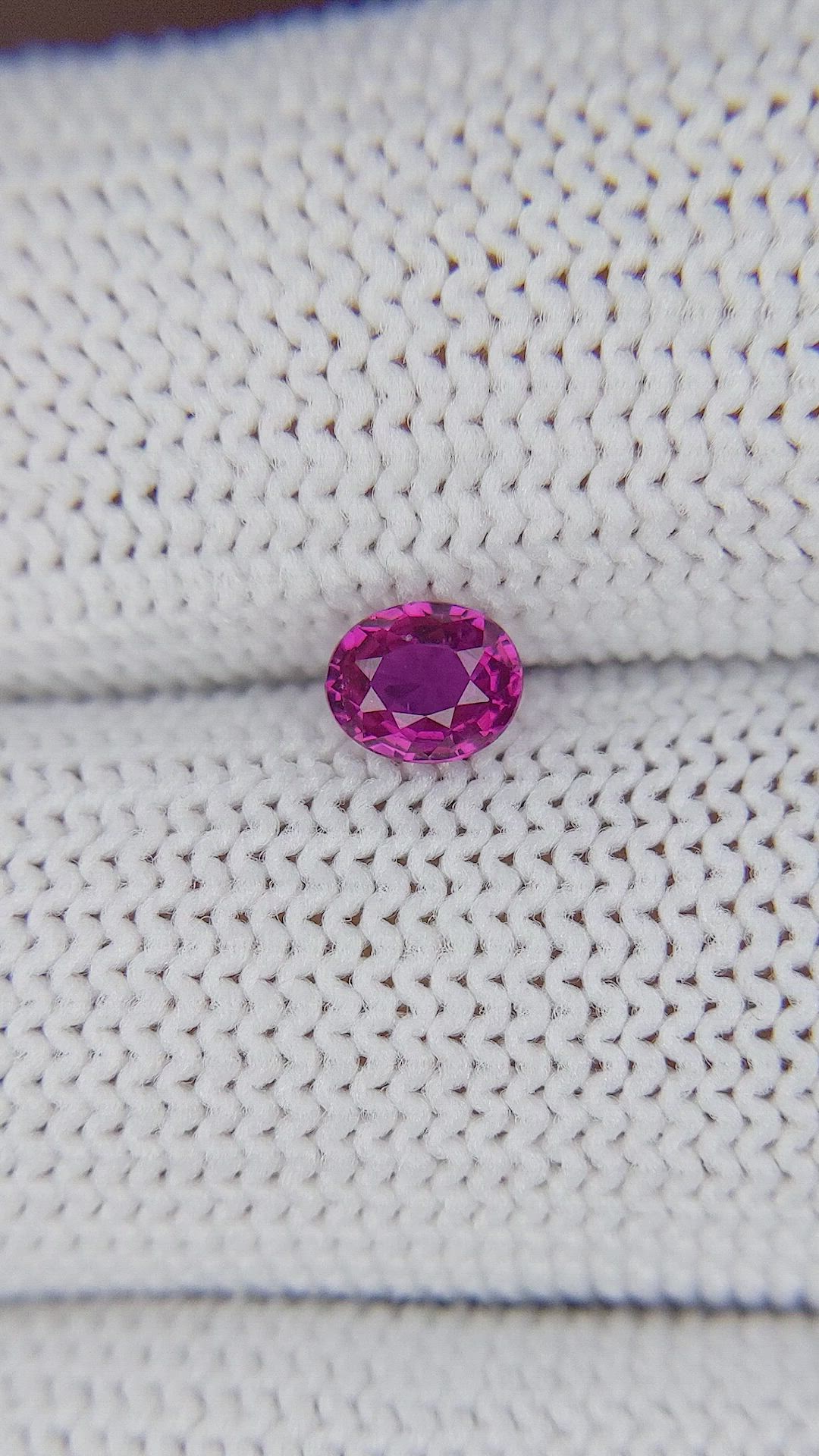 0.46 Ct. Pinkish Purple Sapphire from Mozambique Size Video