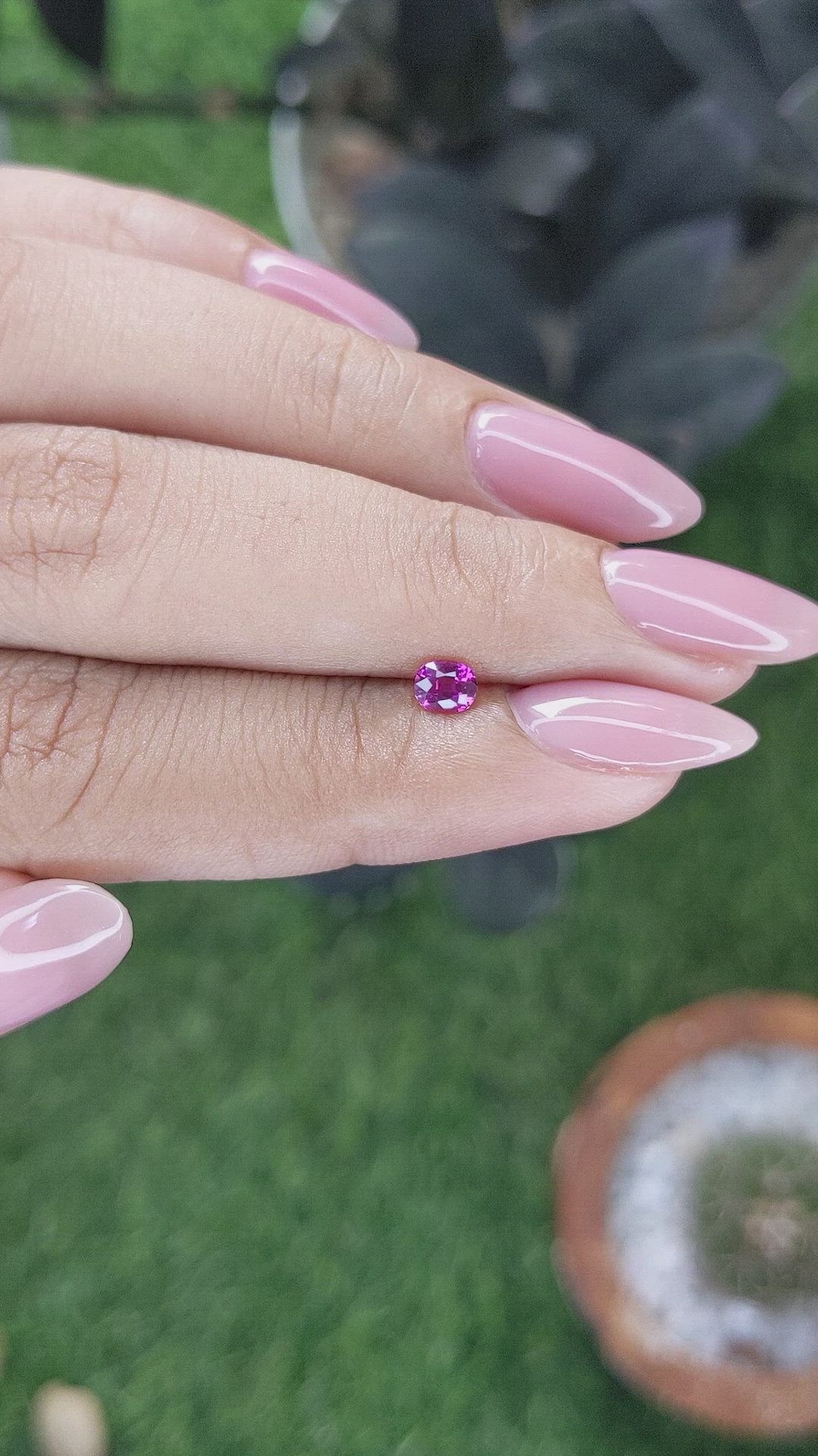 0.33 Ct. Pinkish Purple Sapphire from Mozambique Size Video