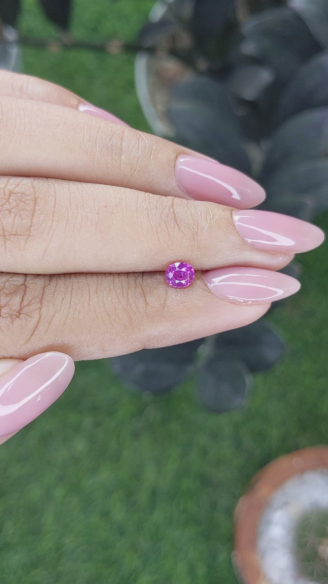 0.50 Ct. Purplish Pink Sapphire from Mozambique Size Video