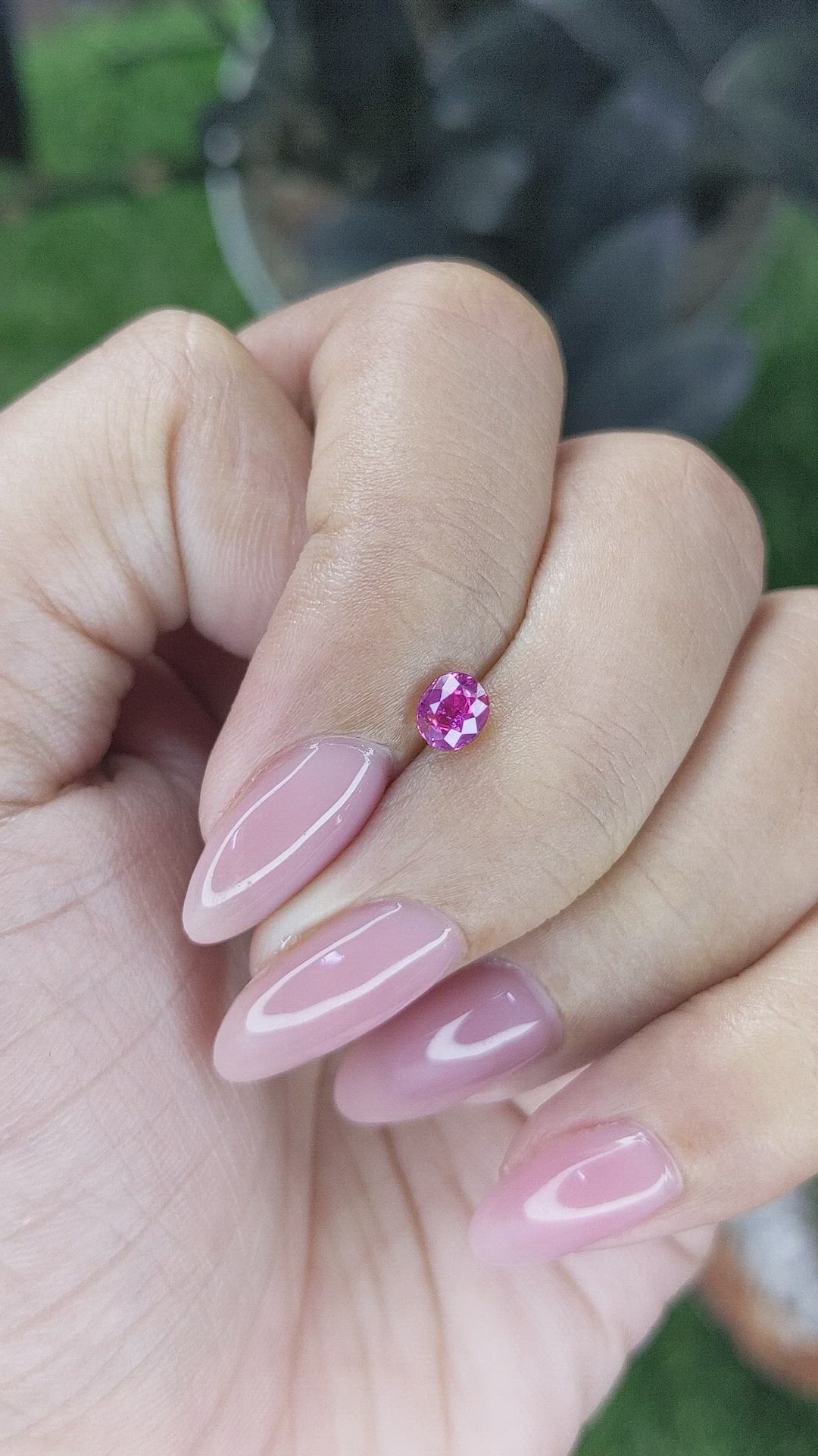 0.50 Ct. Purplish Pink Sapphire from Mozambique Size Video