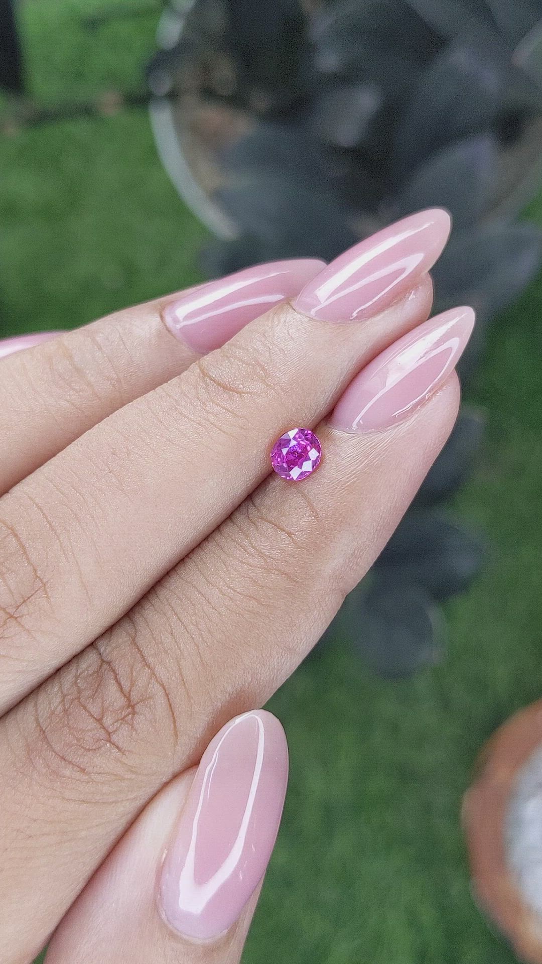 0.50 Ct. Purplish Pink Sapphire from Mozambique Size Video