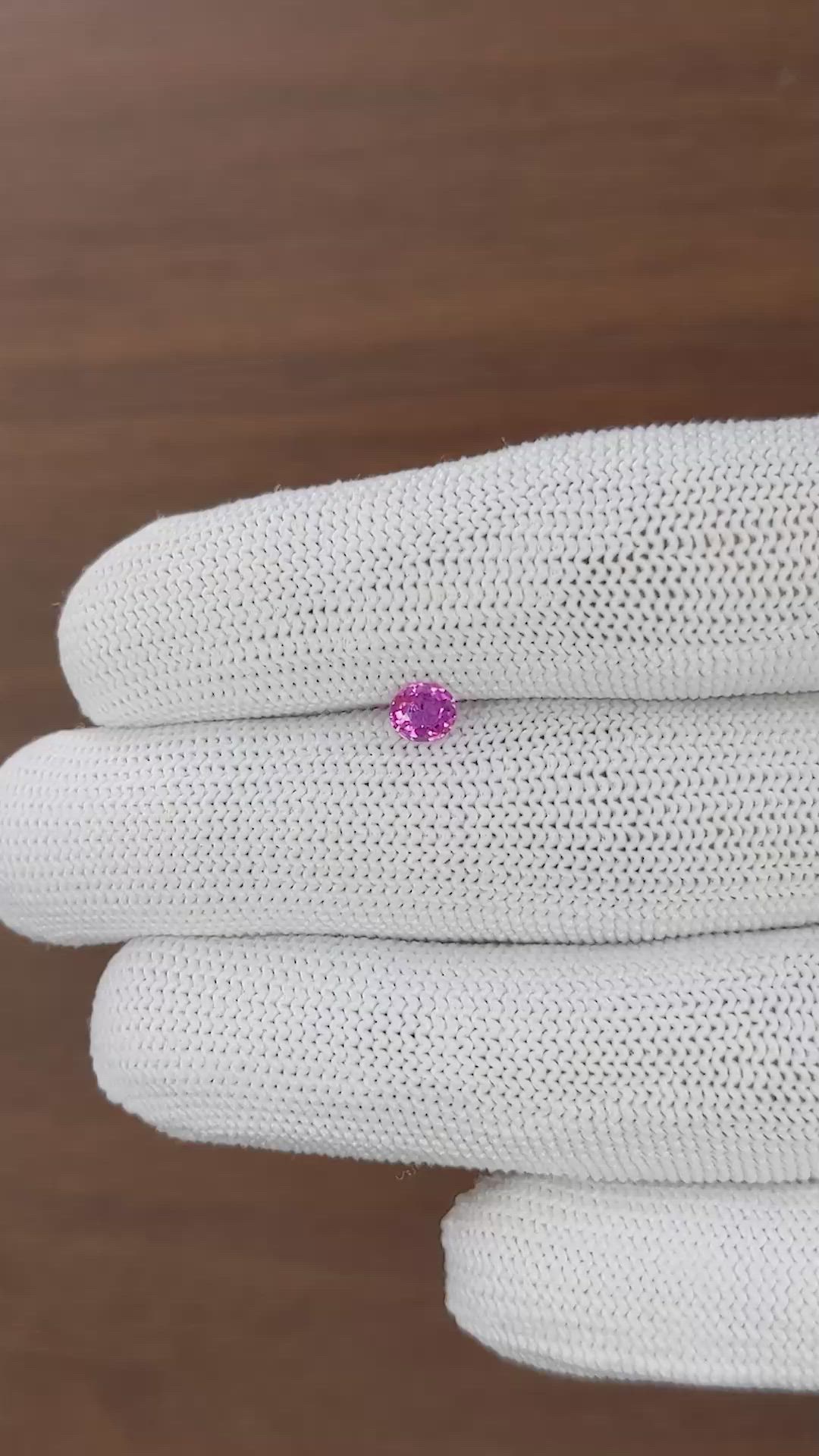 0.50 Ct. Purplish Pink Sapphire from Mozambique Size Video