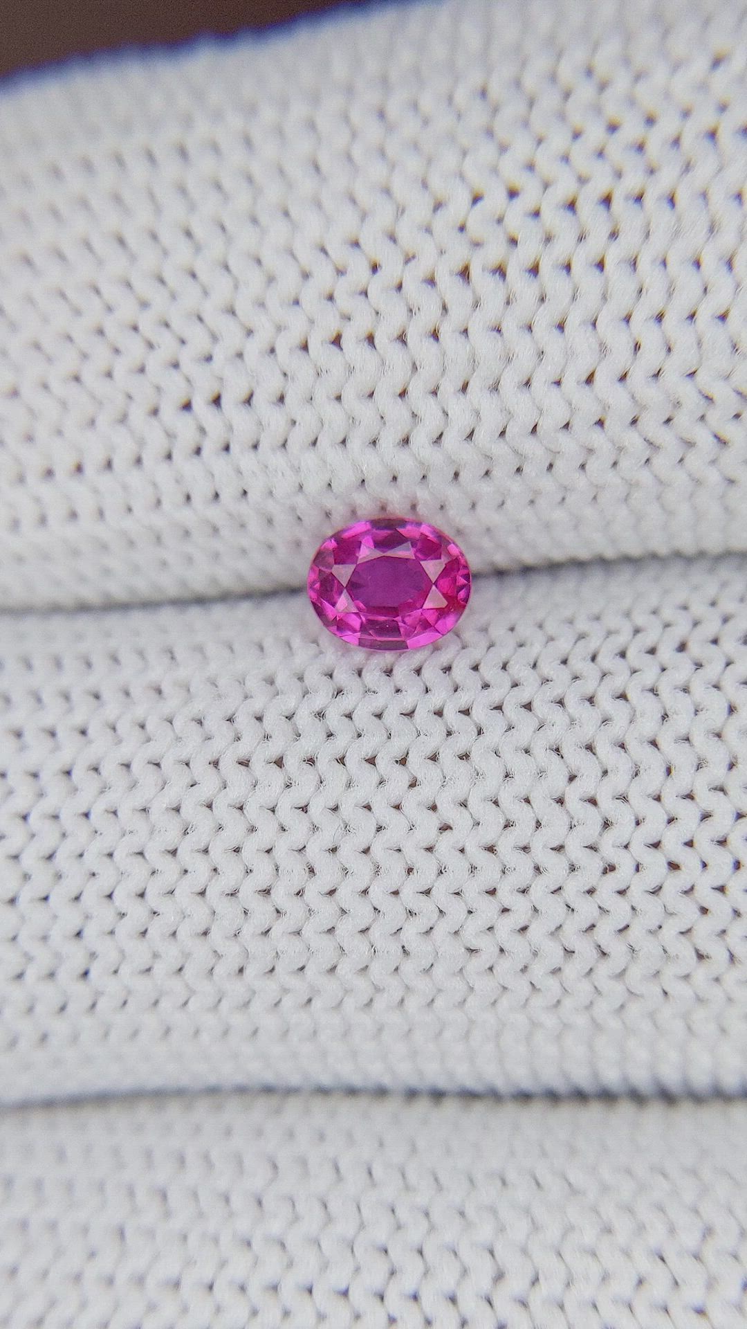 0.42 Ct. Purplish Pink Sapphire from Mozambique Size Video