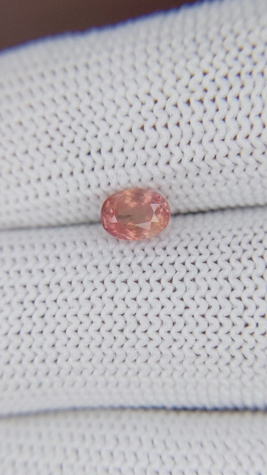 0.88 Ct. Padparadscha Sapphire from Tanzania Size Video