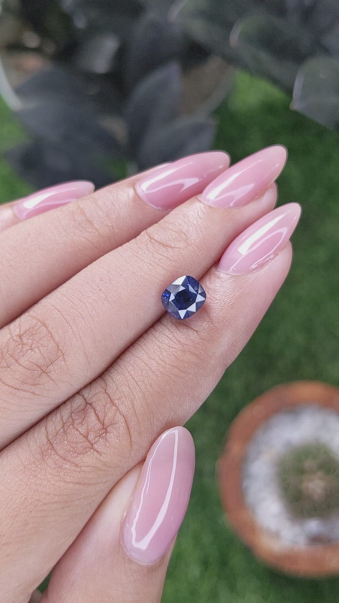 1.86 Ct. Purplish Blue Sapphire from Tanzania Size Video