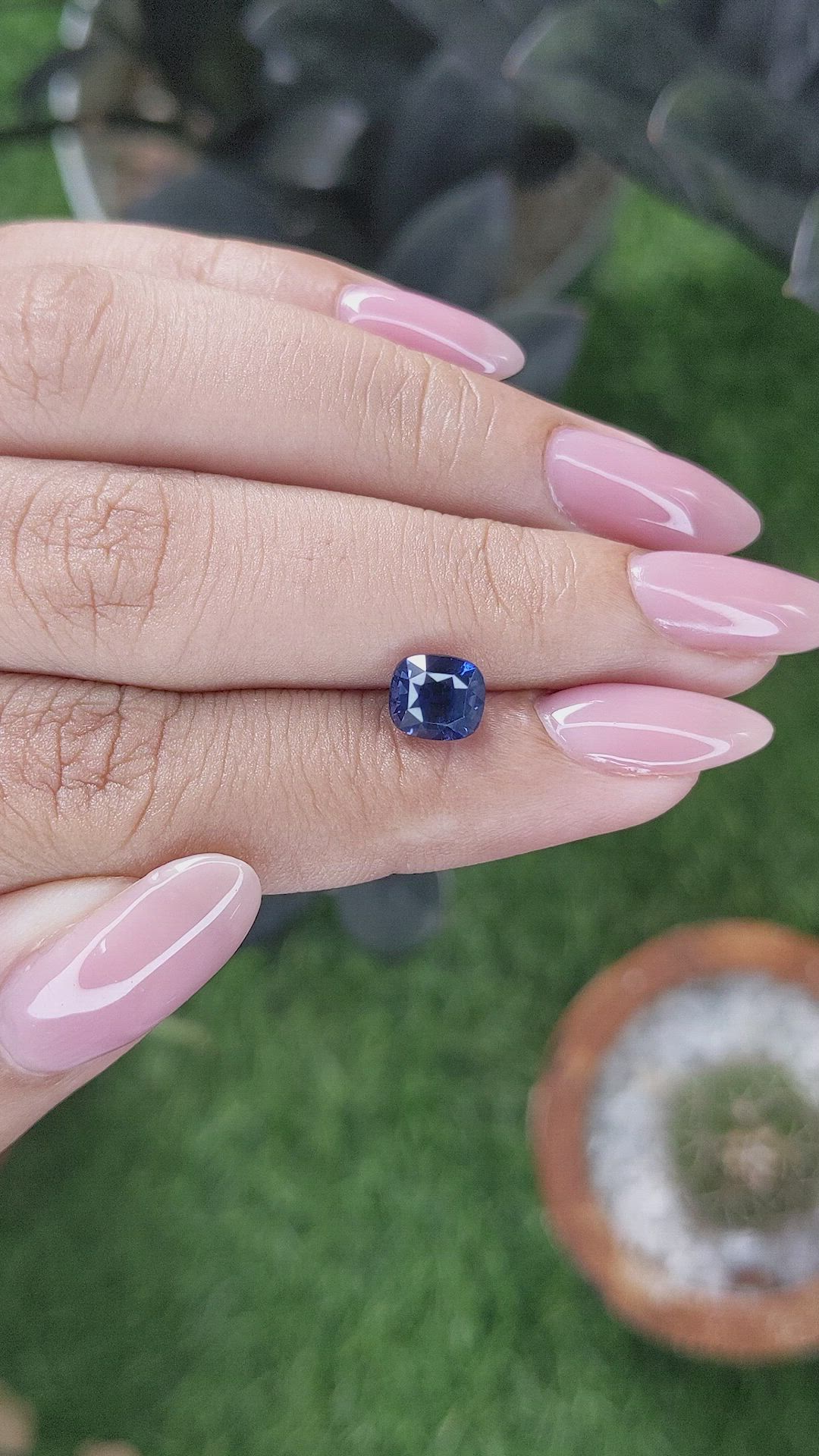 1.86 Ct. Purplish Blue Sapphire from Tanzania Size Video