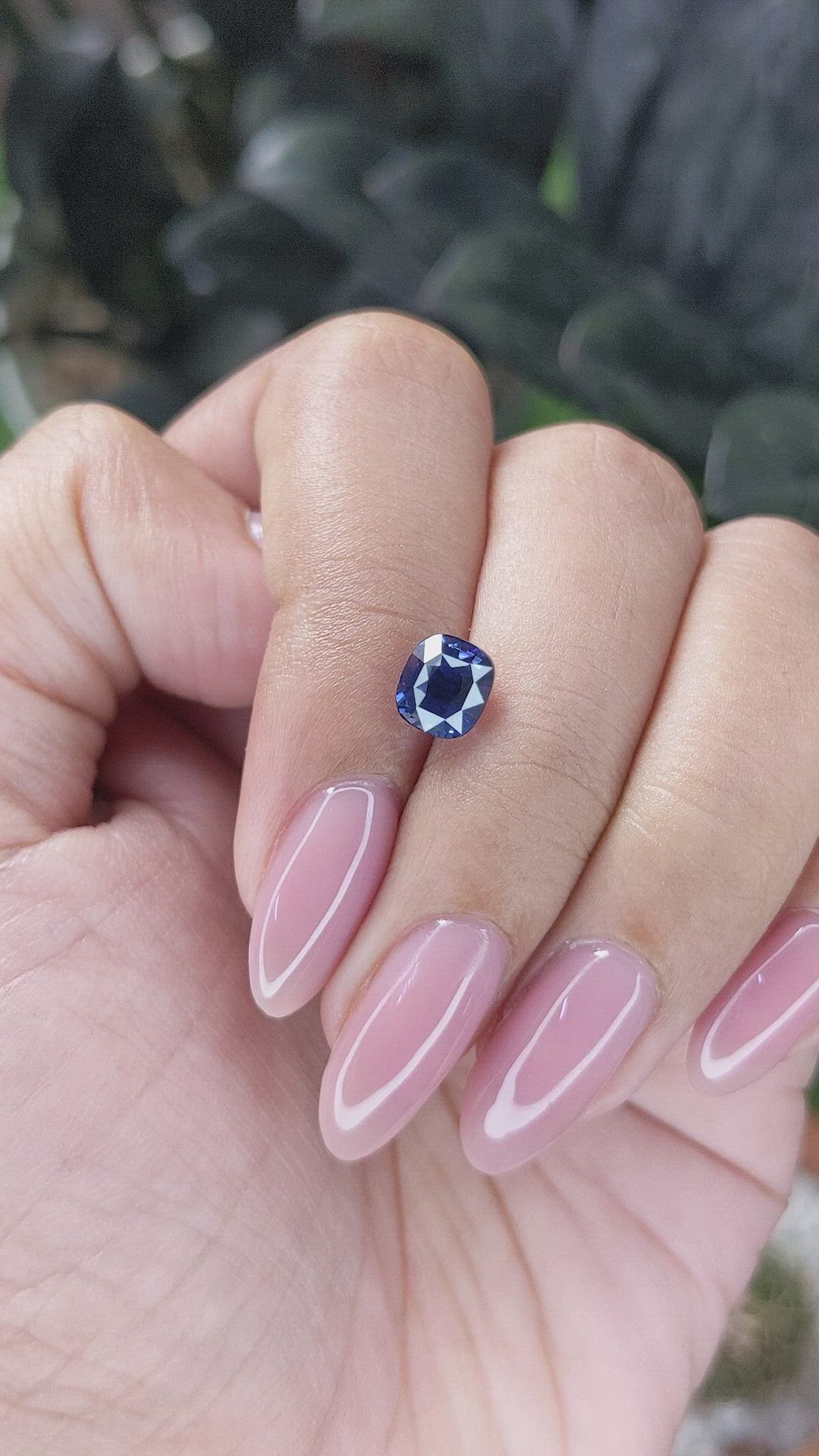 1.86 Ct. Purplish Blue Sapphire from Tanzania Size Video