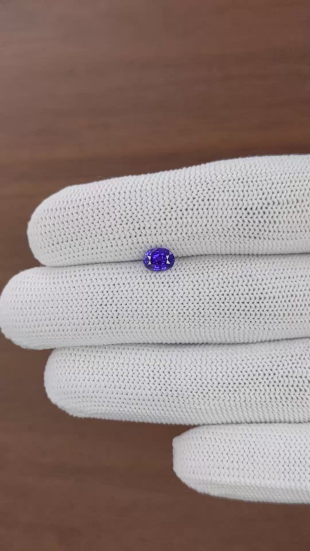 0.78 Ct. Color Change Sapphire from Tanzania Size Video