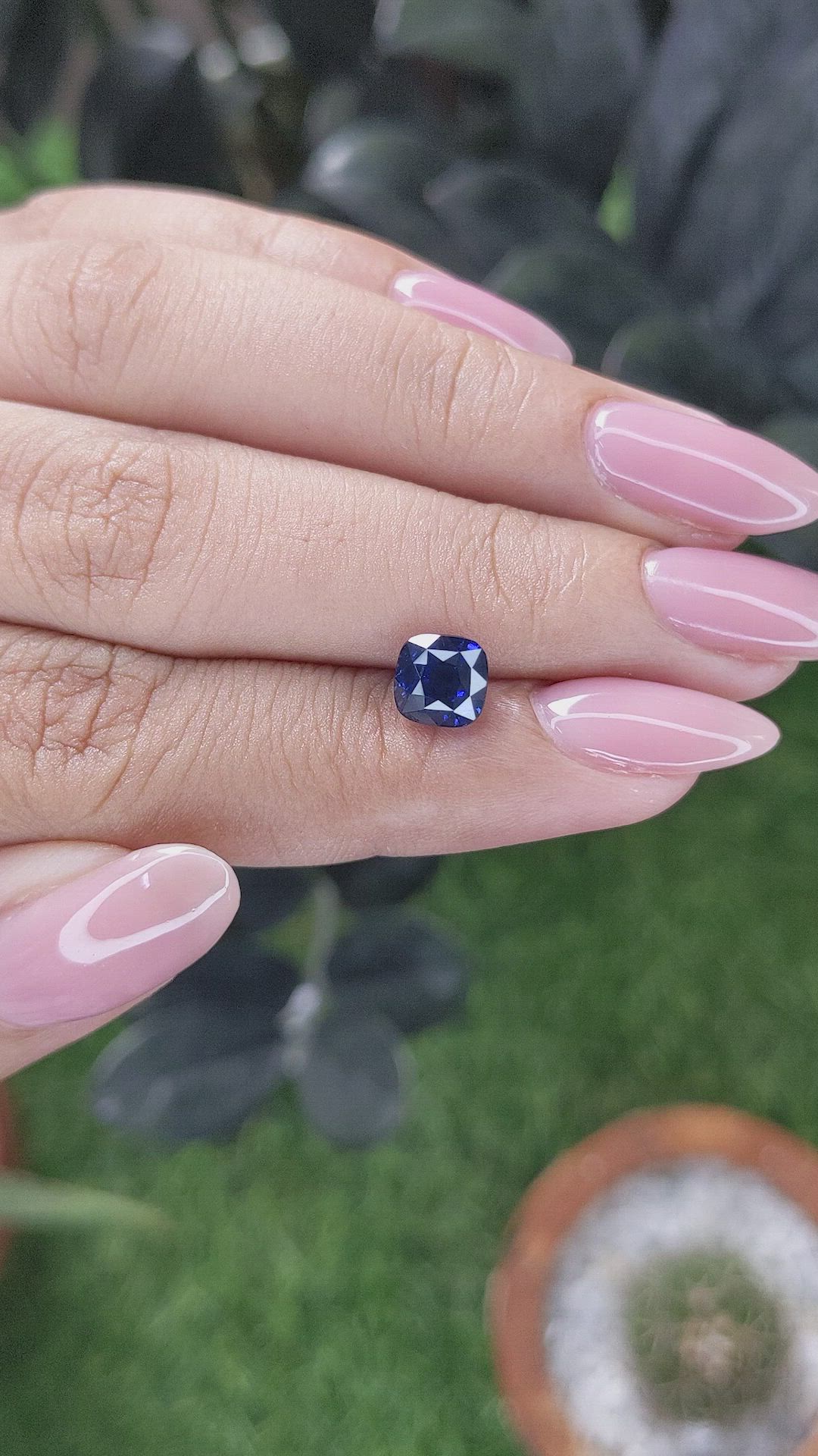 2.02 Ct. Blue Sapphire from Madagascar Size Video