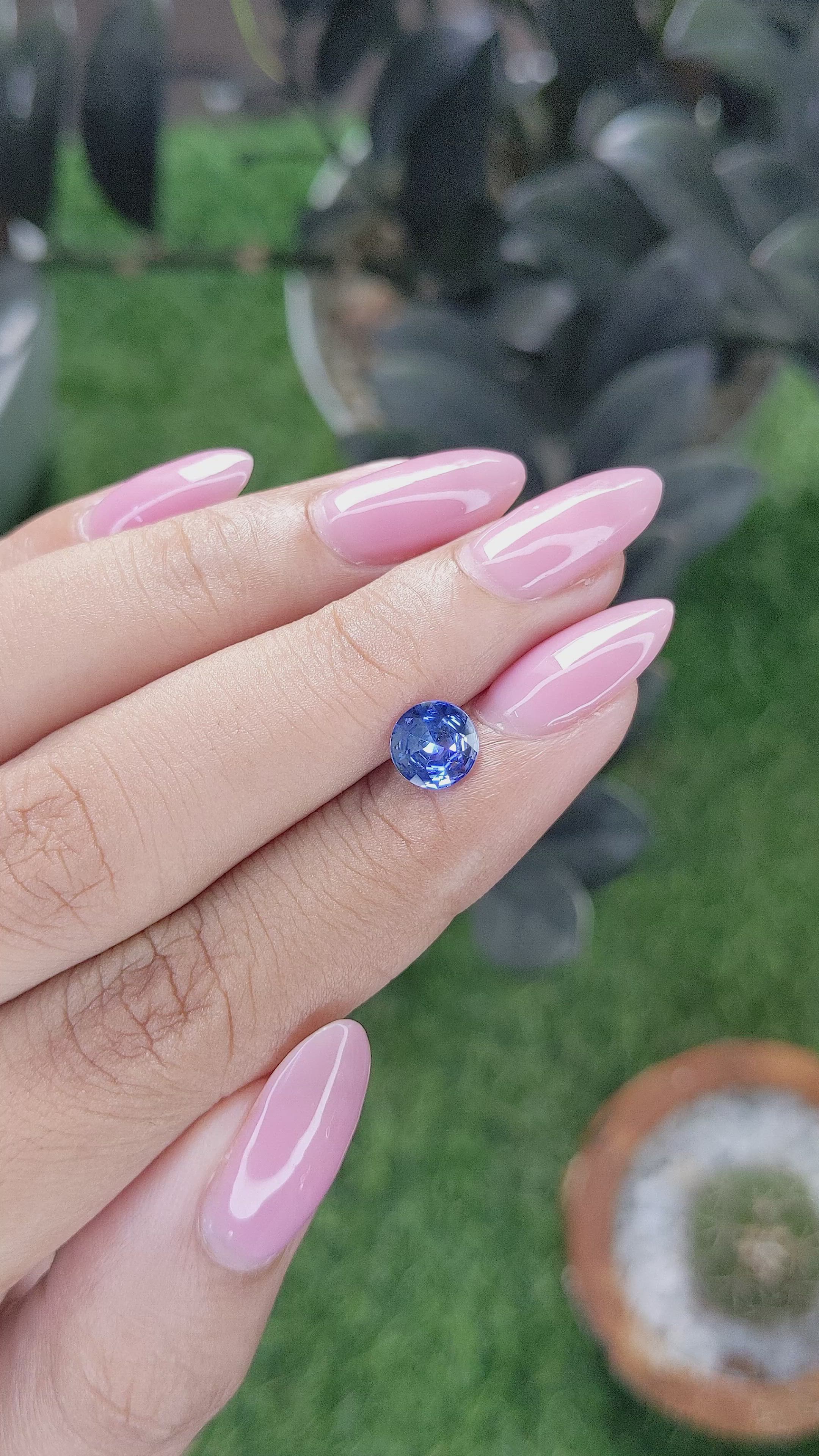 1.03 Ct. Blue Sapphire from Africa Size Video