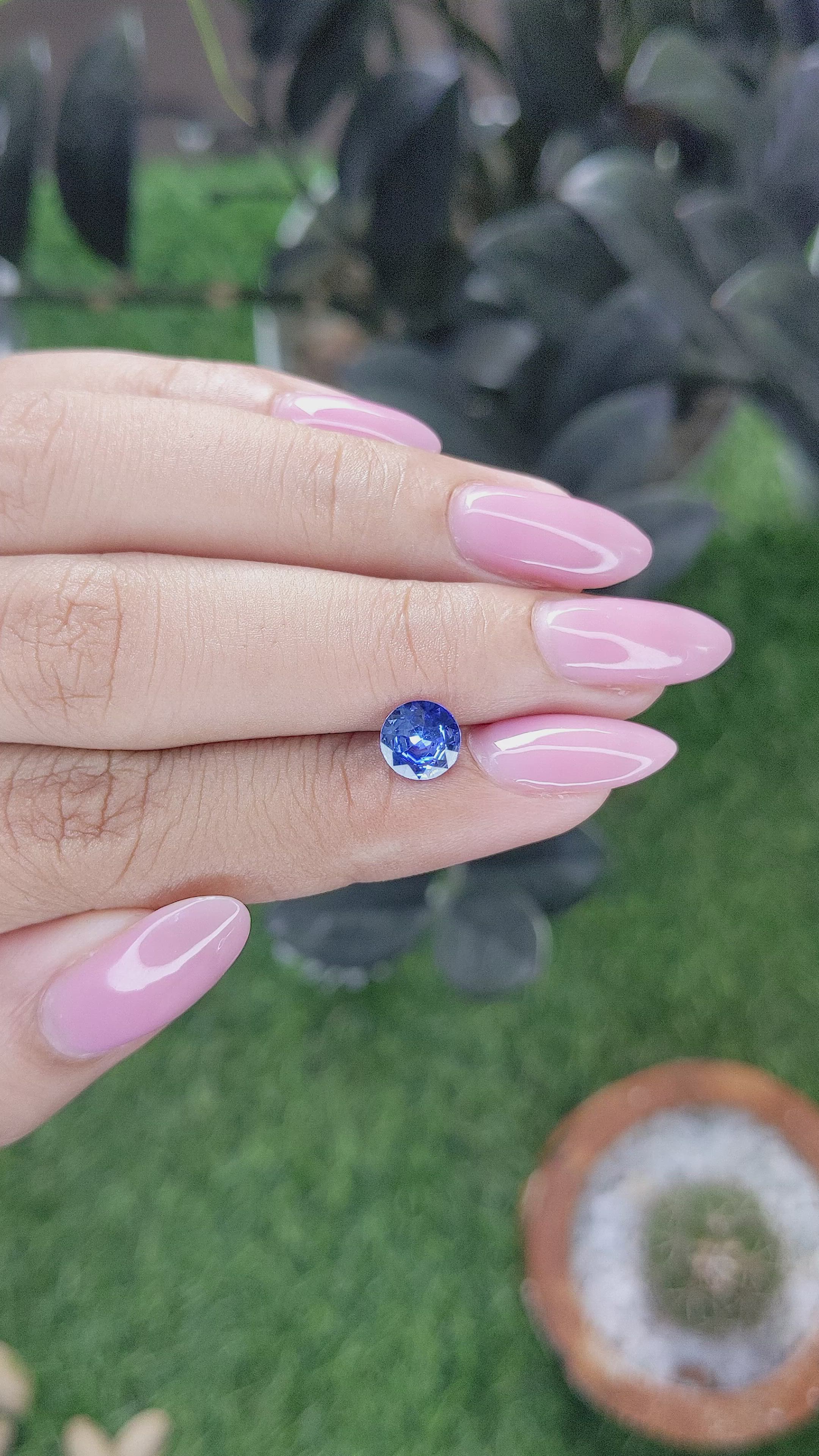 1.03 Ct. Blue Sapphire from Africa Size Video