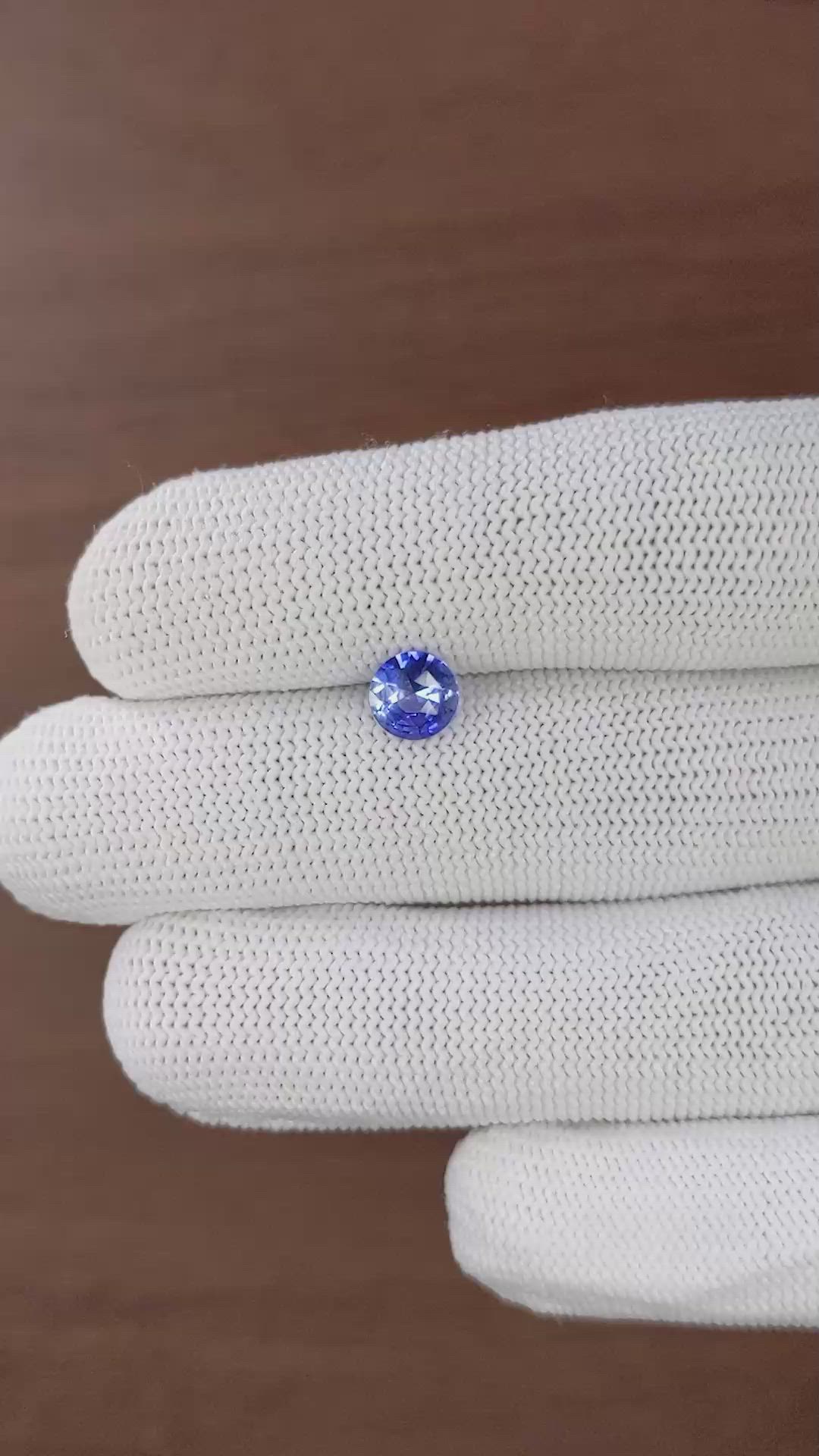 1.03 Ct. Blue Sapphire from Africa Size Video