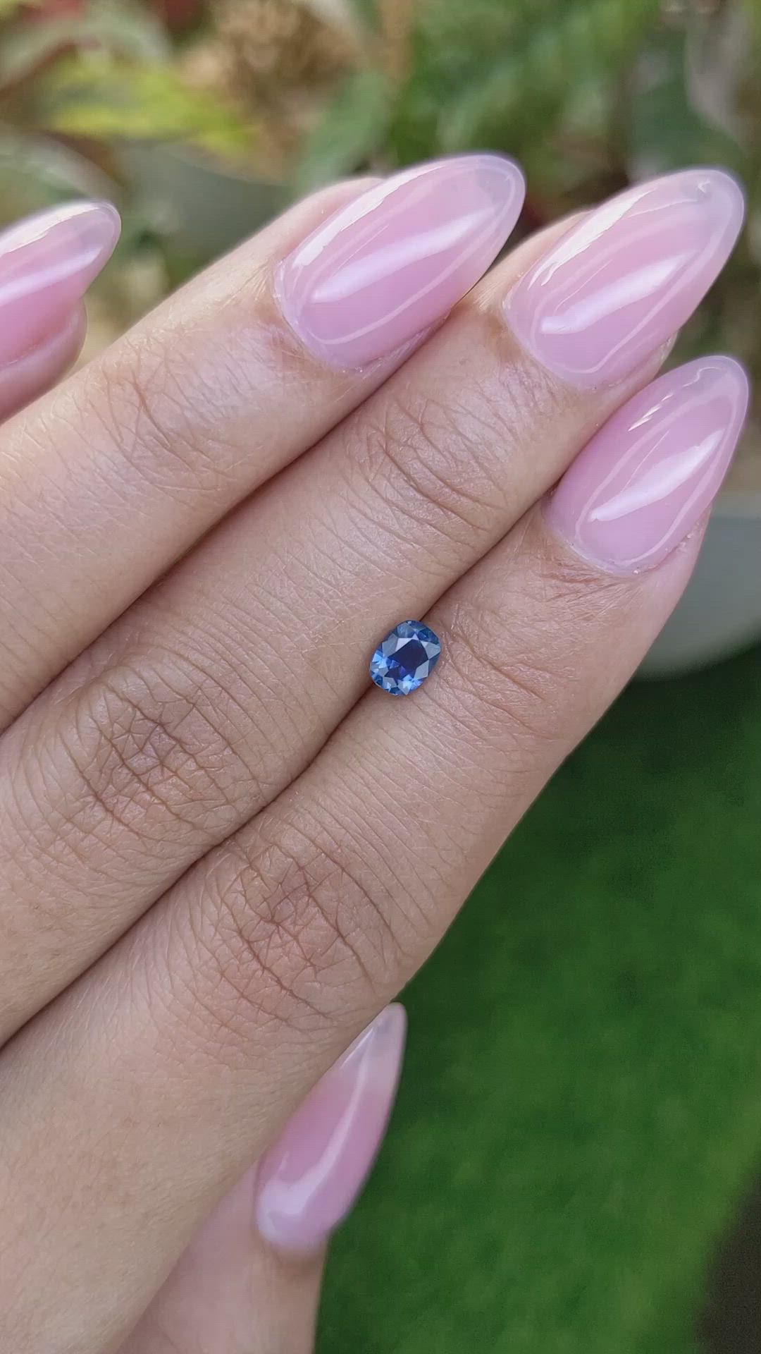 0.52 Ct. Blue Sapphire from Madagascar Size Video