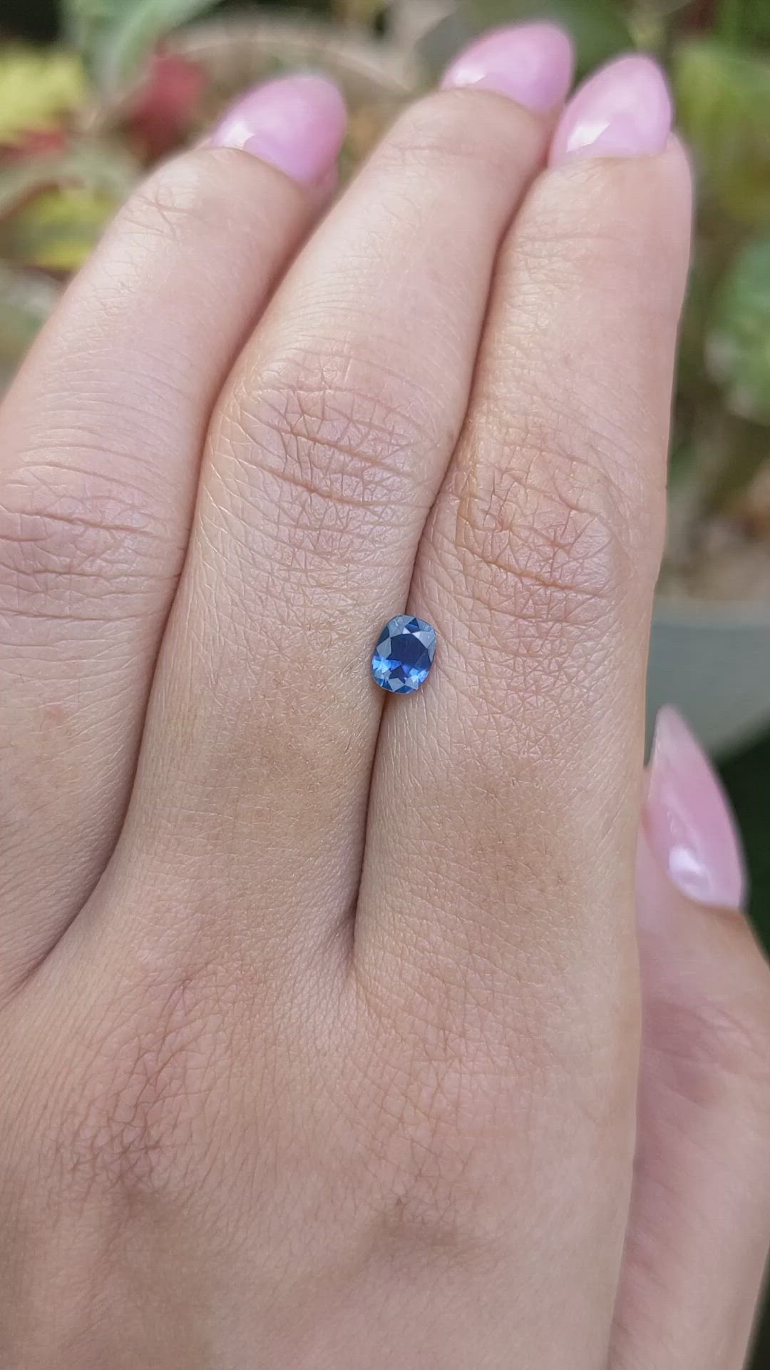 0.52 Ct. Blue Sapphire from Madagascar Size Video