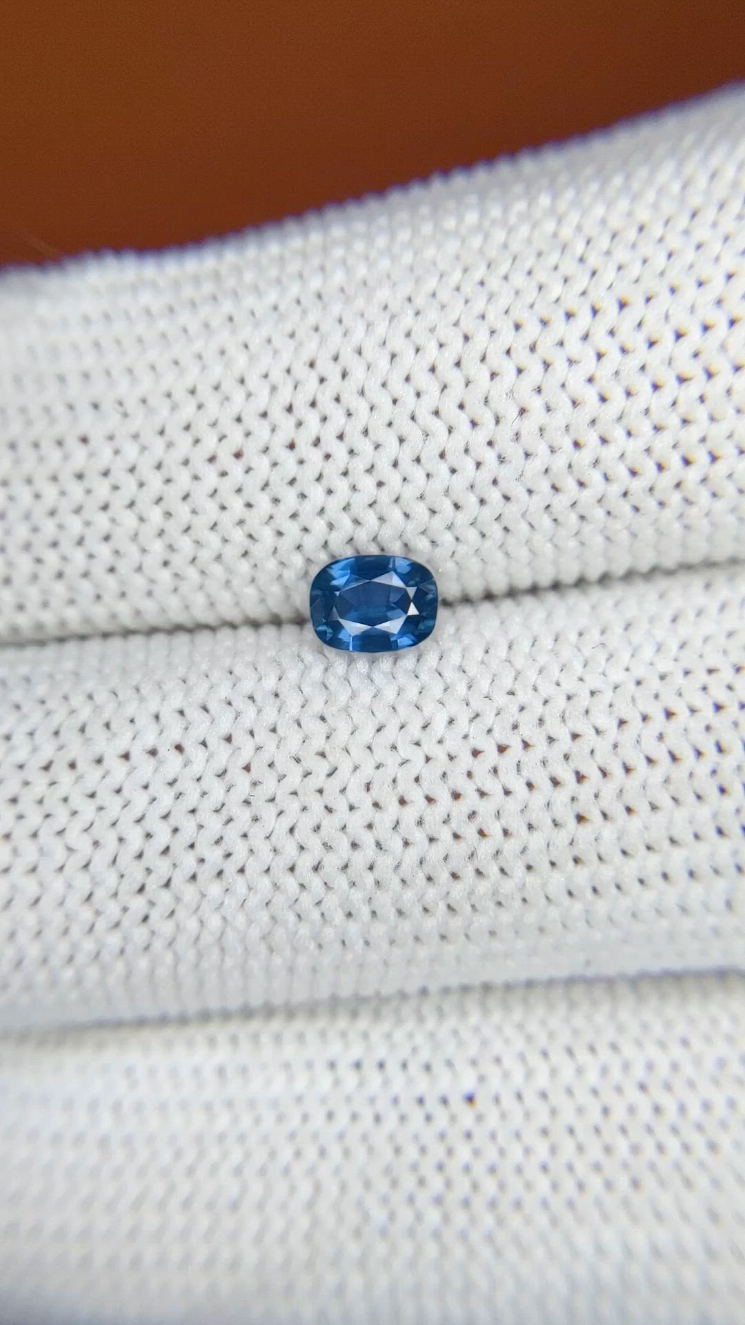 0.52 Ct. Blue Sapphire from Madagascar Size Video