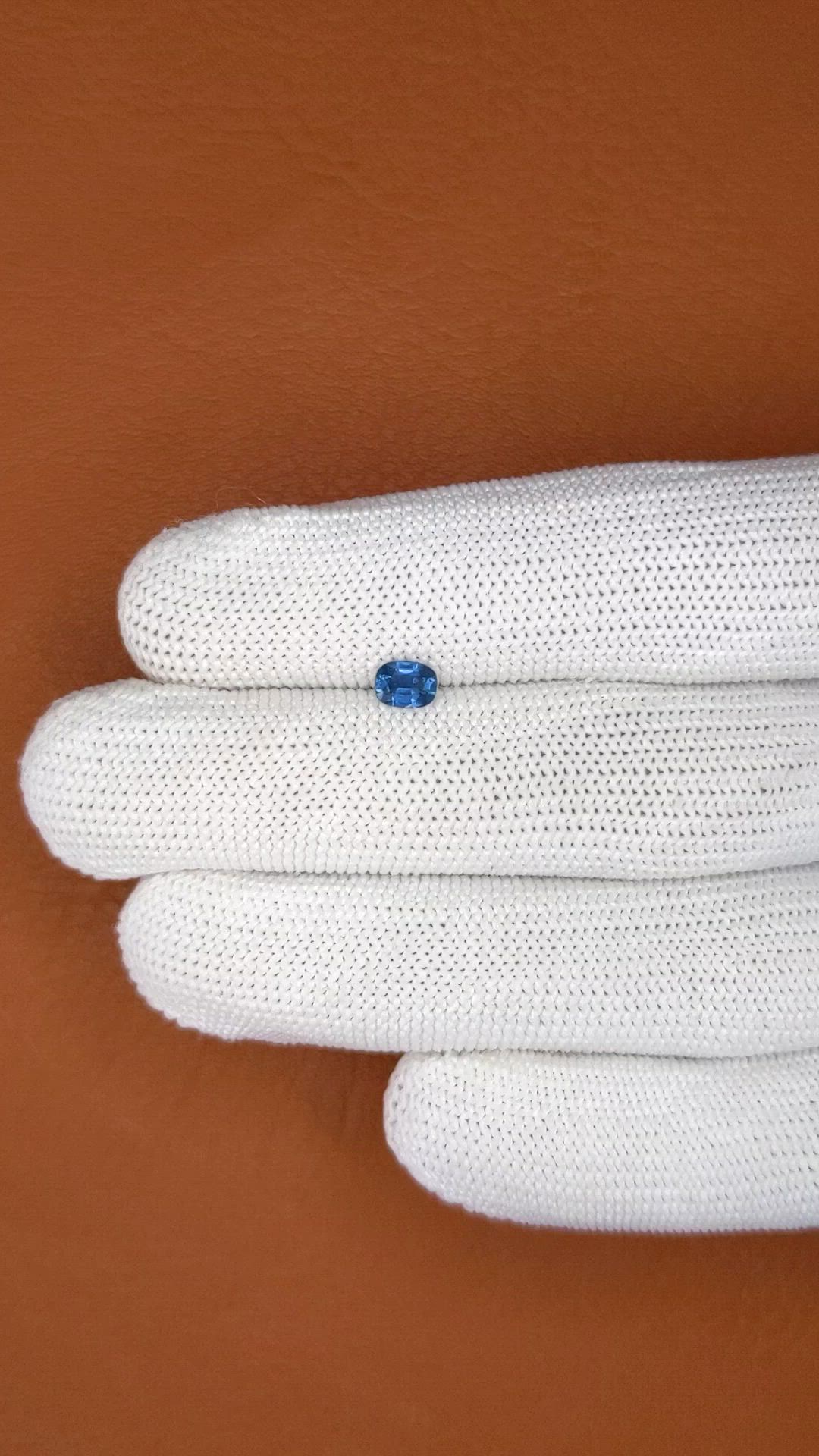 0.52 Ct. Blue Sapphire from Madagascar Size Video