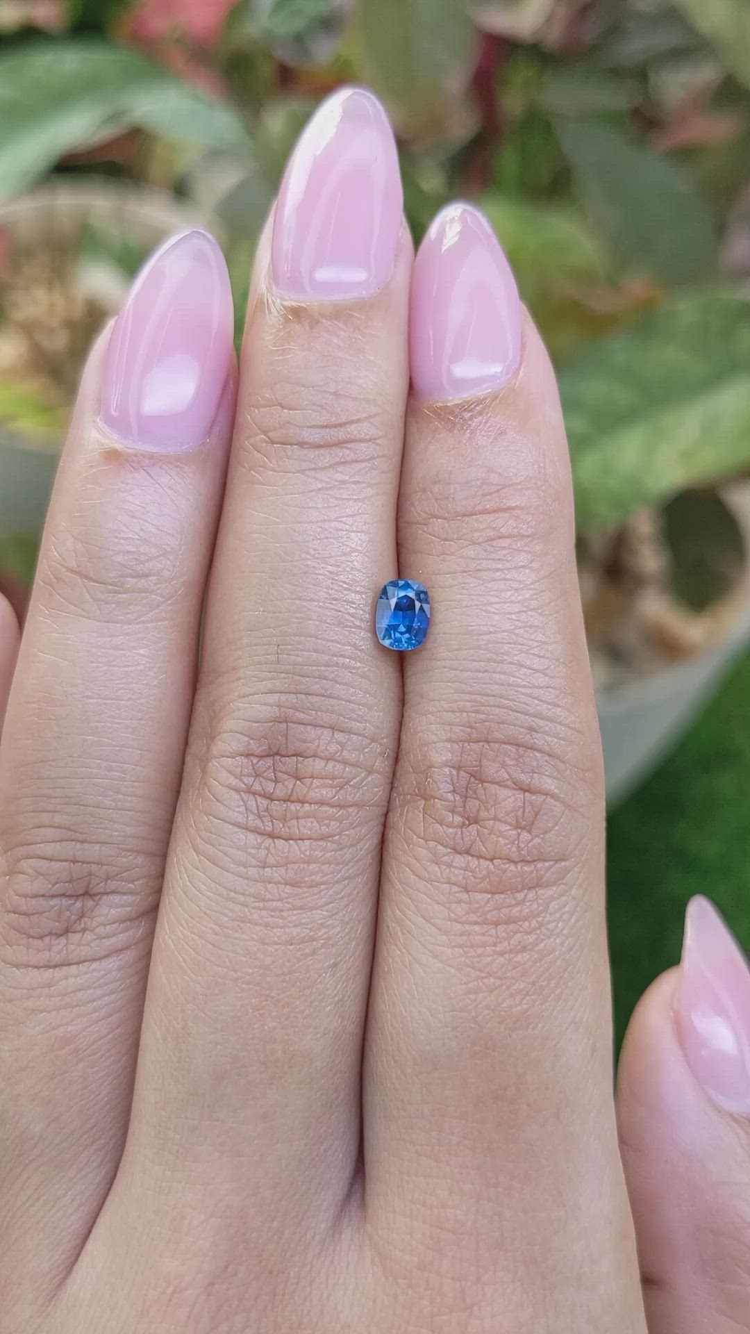 0.57 Ct. Blue Sapphire from Madagascar Size Video
