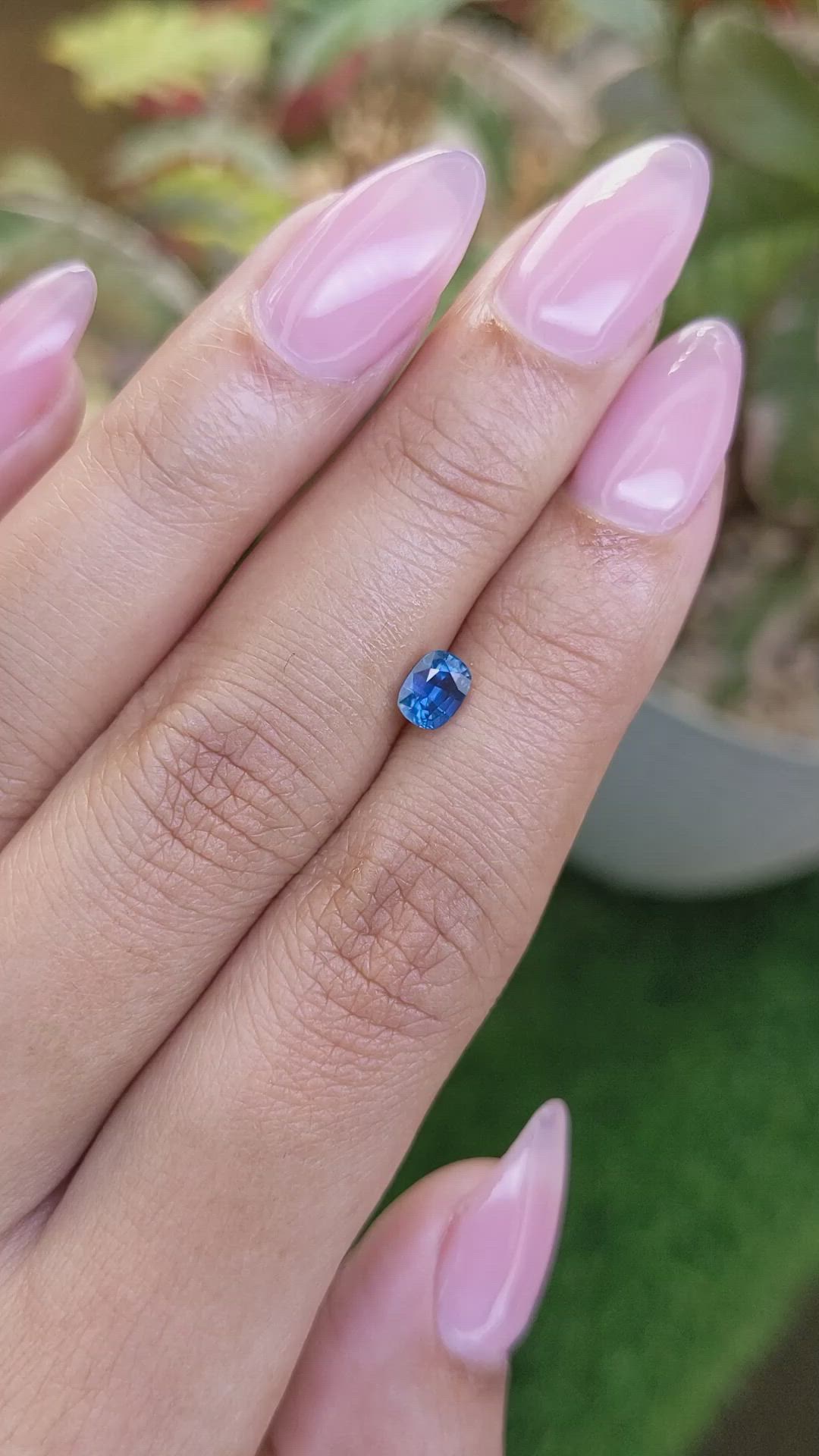 0.57 Ct. Blue Sapphire from Madagascar Size Video