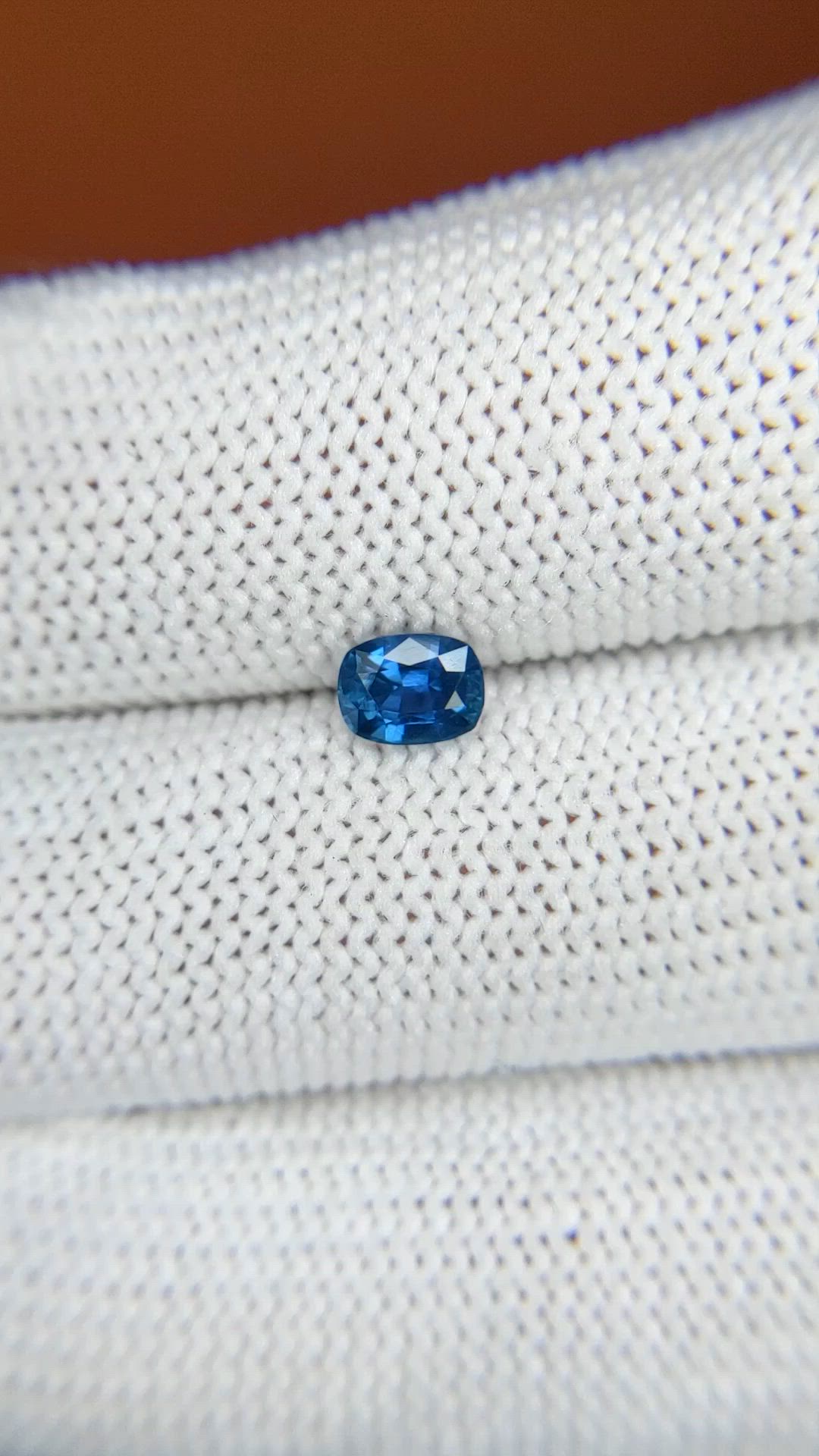 0.57 Ct. Blue Sapphire from Madagascar Size Video