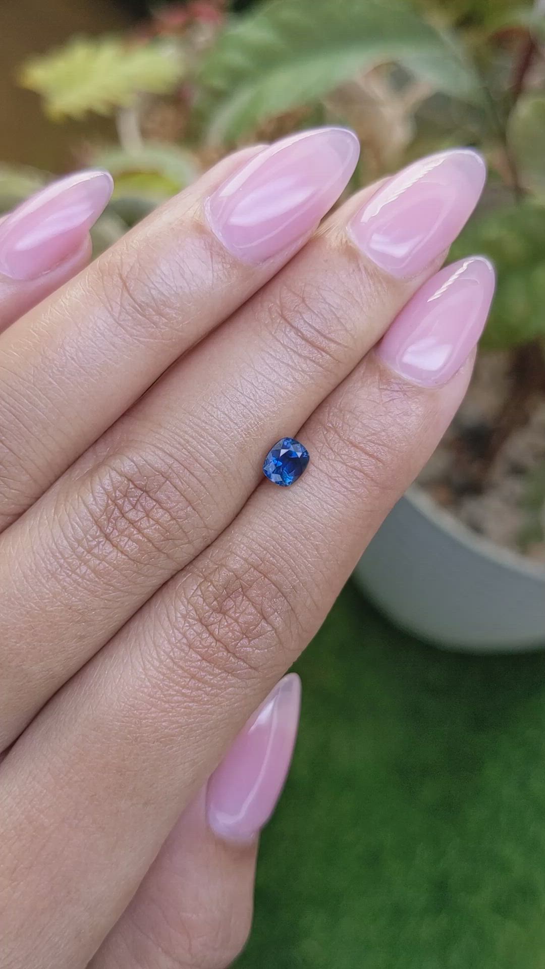 0.72 Ct. Blue Sapphire from Madagascar Size Video