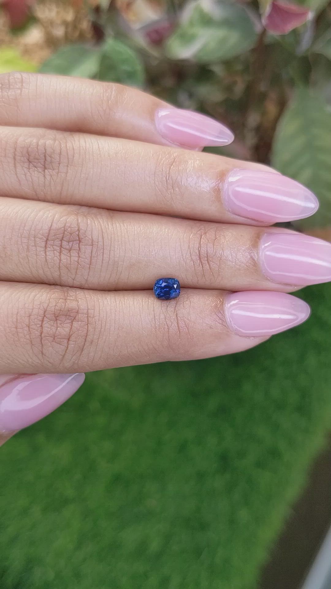 0.72 Ct. Blue Sapphire from Madagascar Size Video