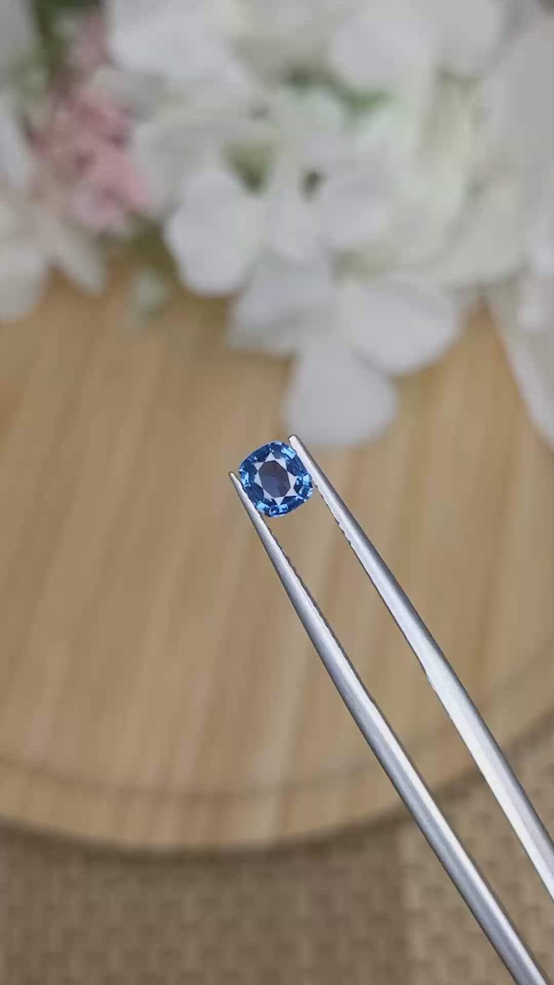 0.67 Ct. Blue Sapphire from Madagascar Size Video