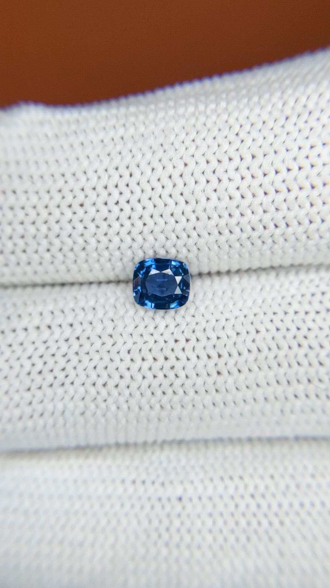 0.67 Ct. Blue Sapphire from Madagascar Size Video