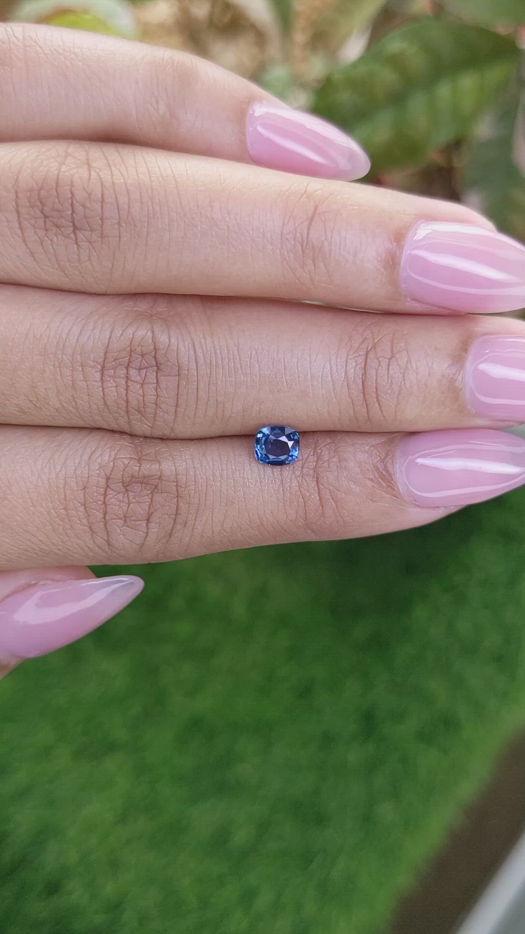 0.67 Ct. Blue Sapphire from Madagascar Size Video