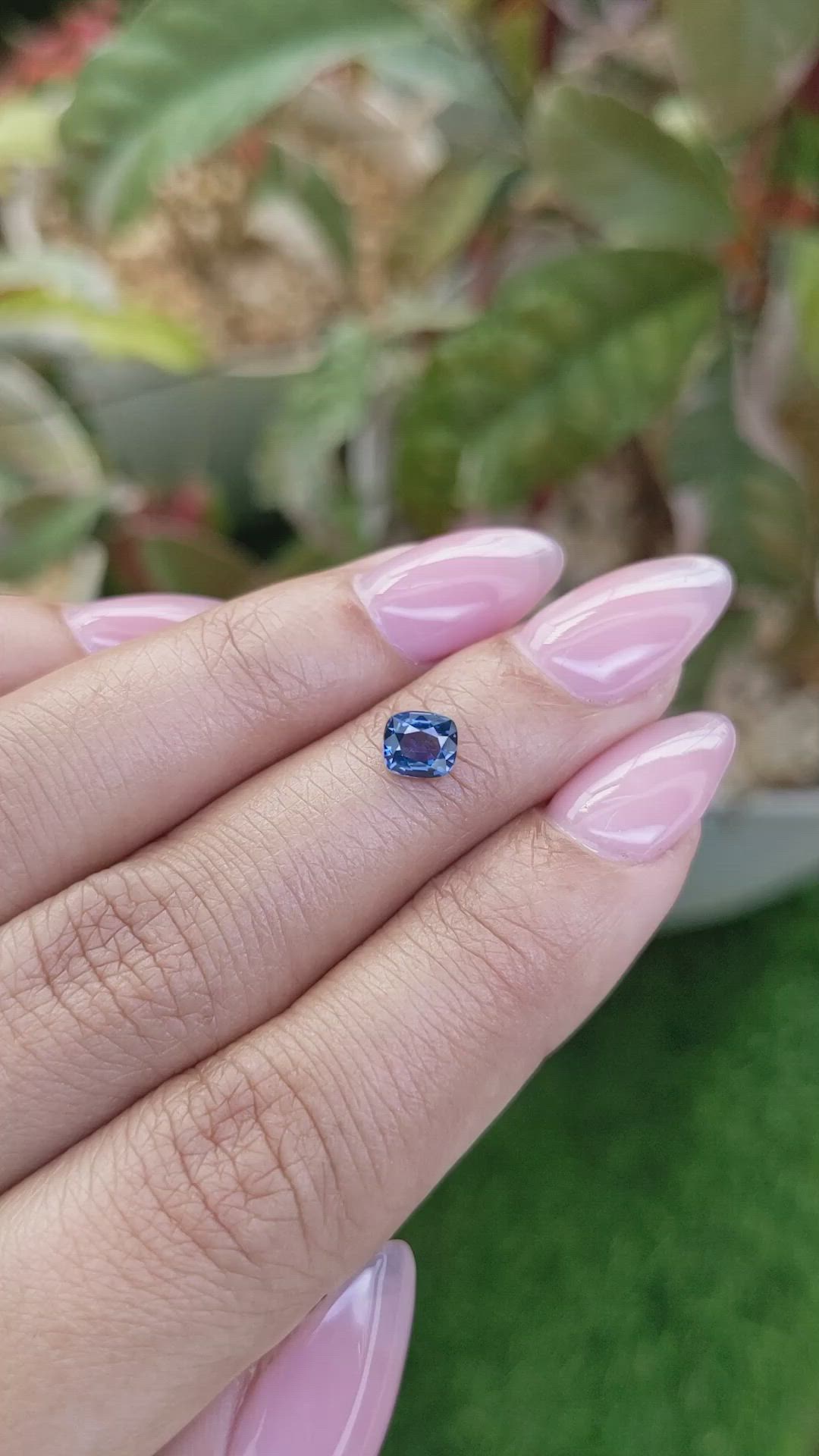 0.67 Ct. Blue Sapphire from Madagascar Size Video