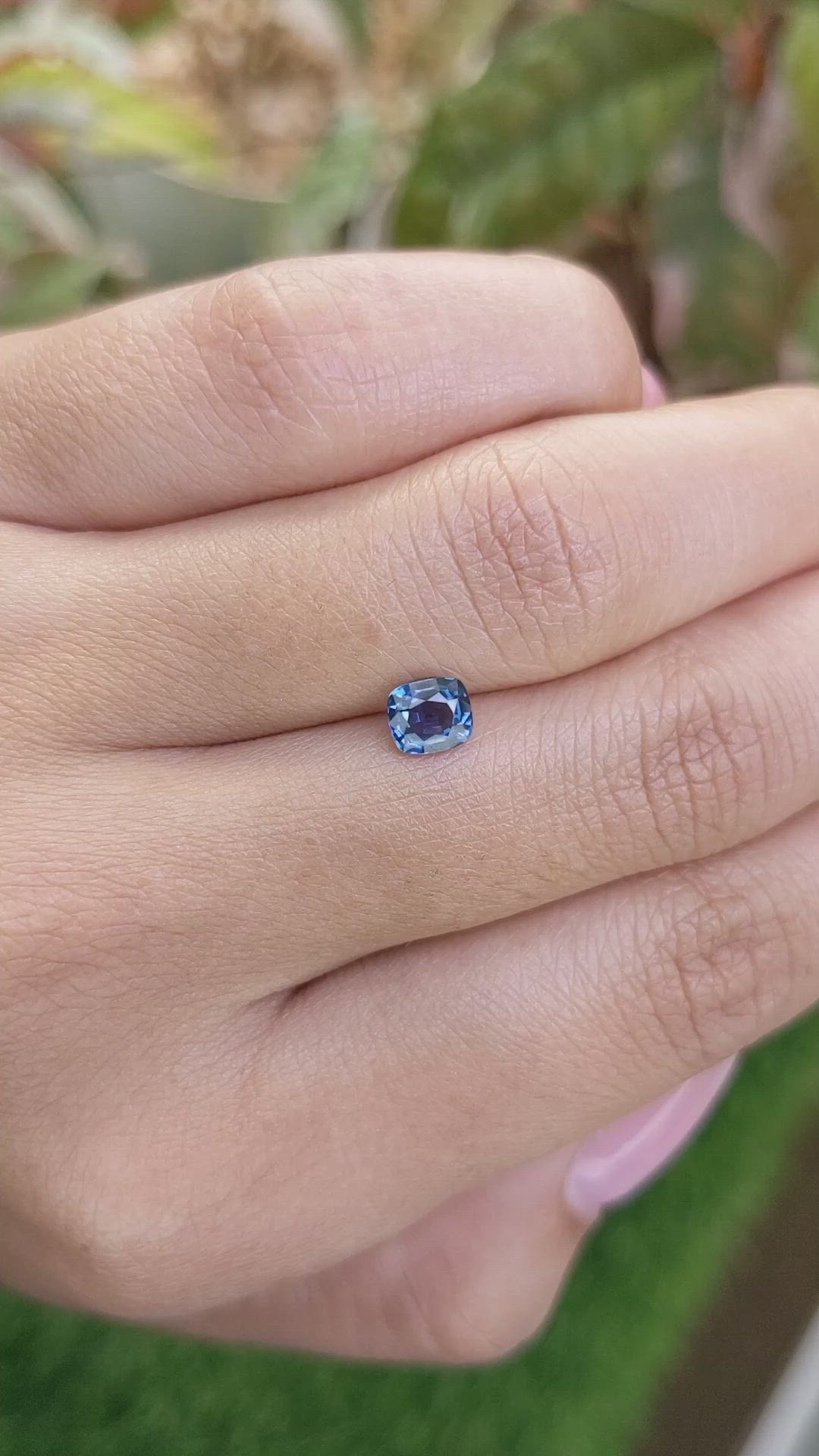 0.67 Ct. Blue Sapphire from Madagascar Size Video