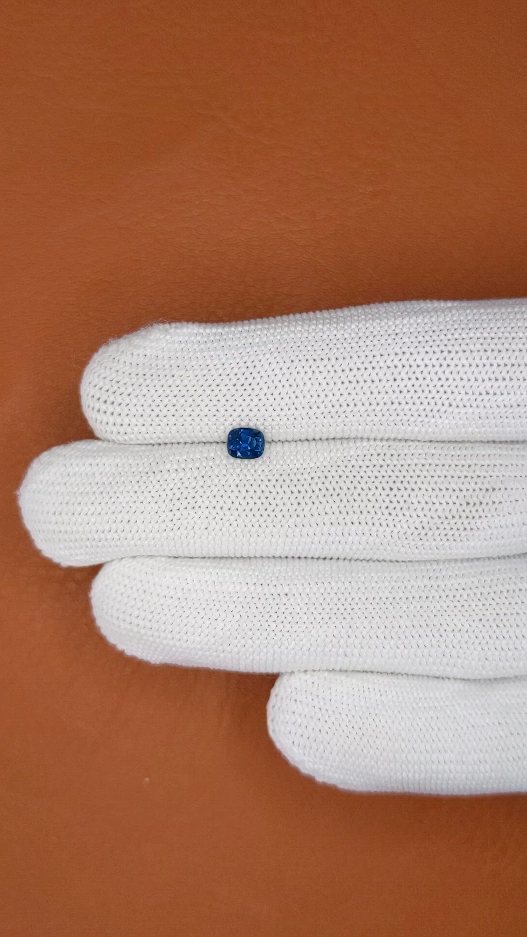 0.69 Ct. Blue Sapphire from Madagascar Size Video