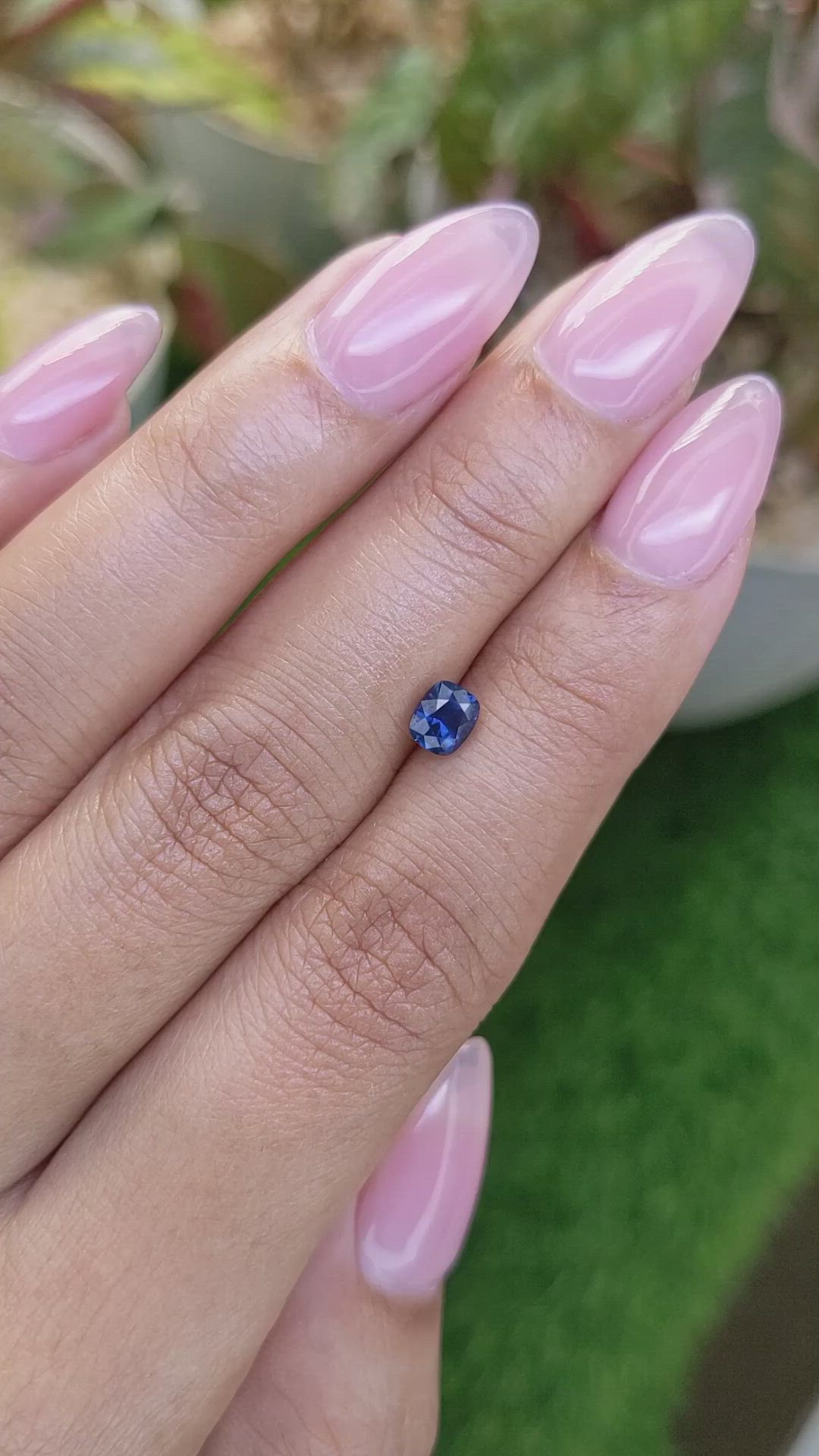 0.69 Ct. Blue Sapphire from Madagascar Size Video