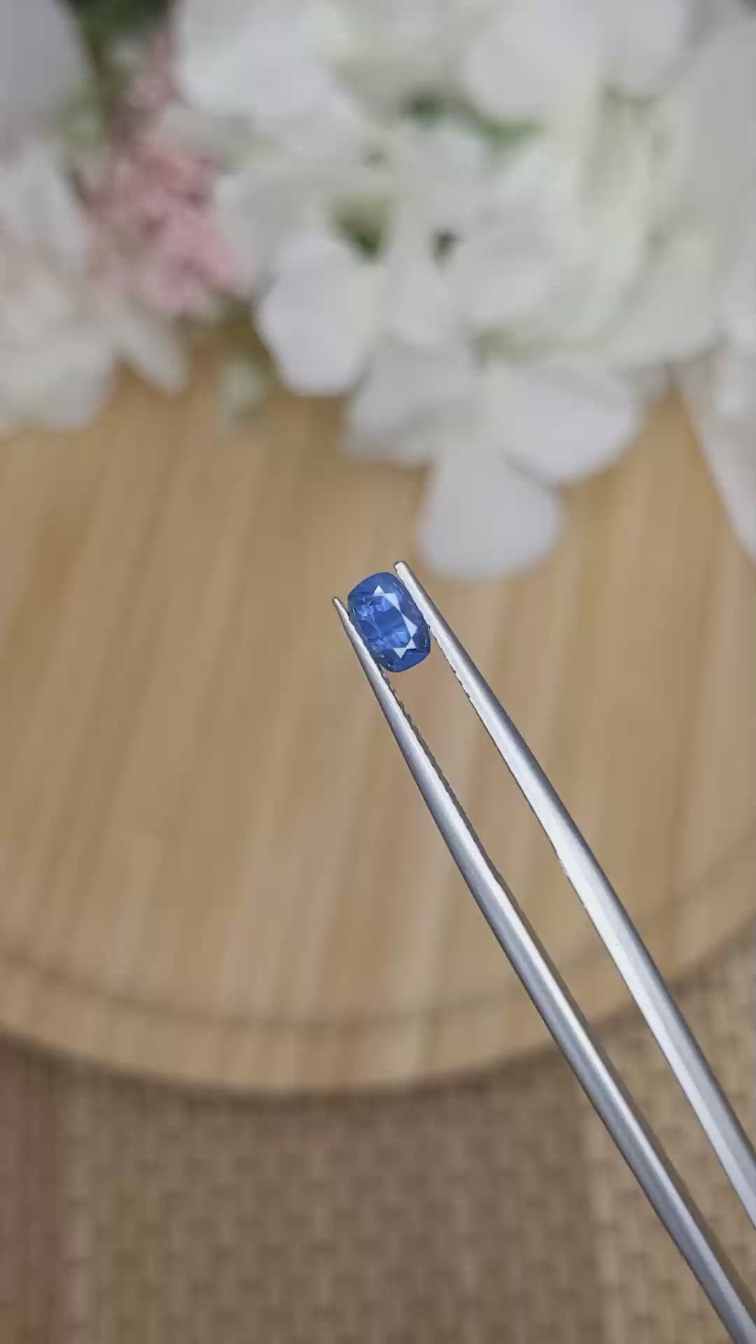0.67 Ct. Blue Sapphire from Madagascar Size Video