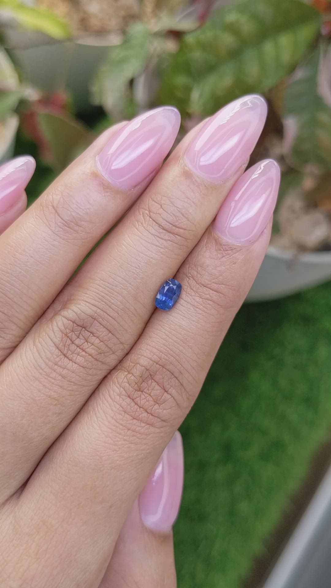 0.67 Ct. Blue Sapphire from Madagascar Size Video