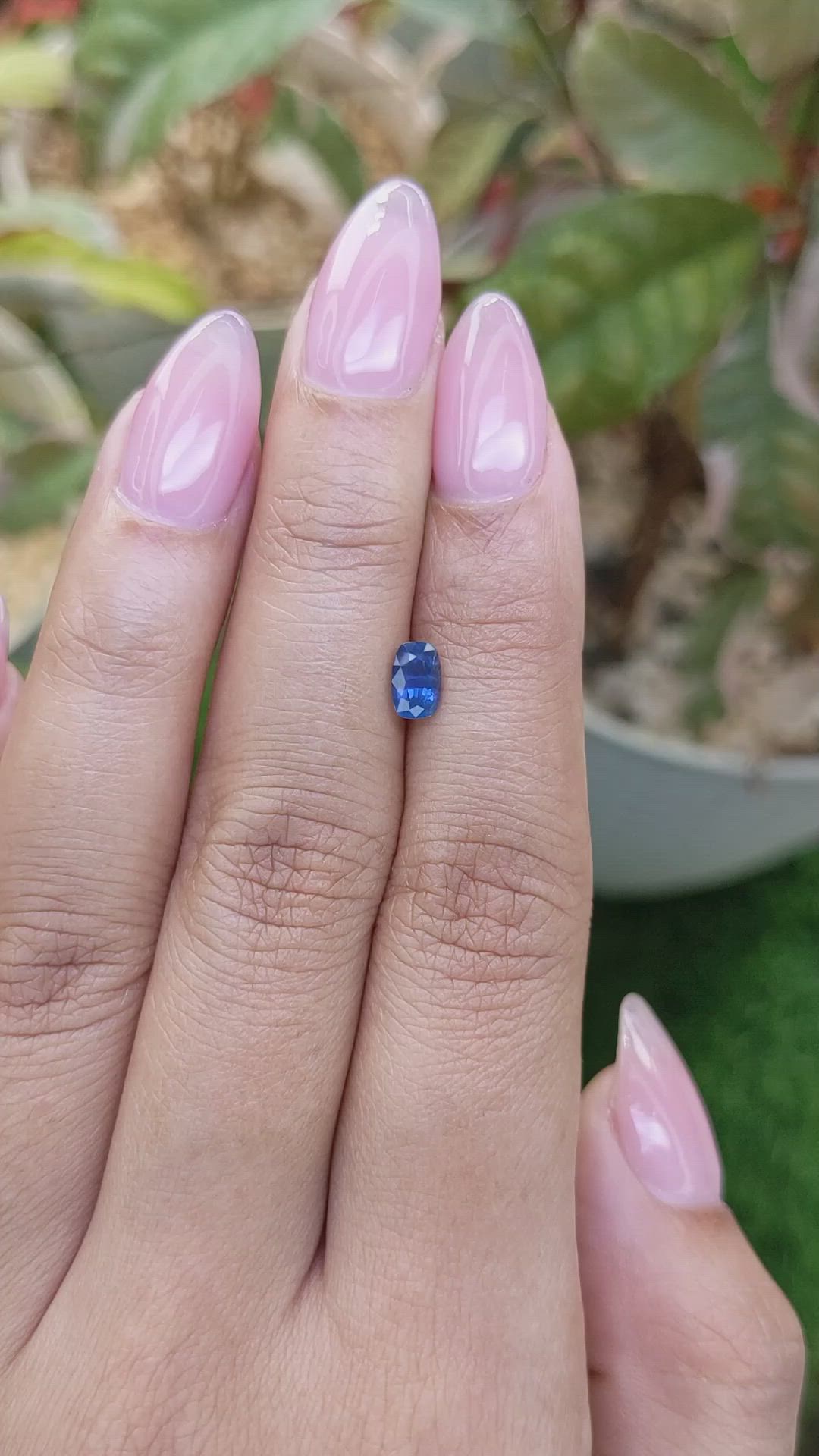 0.67 Ct. Blue Sapphire from Madagascar Size Video